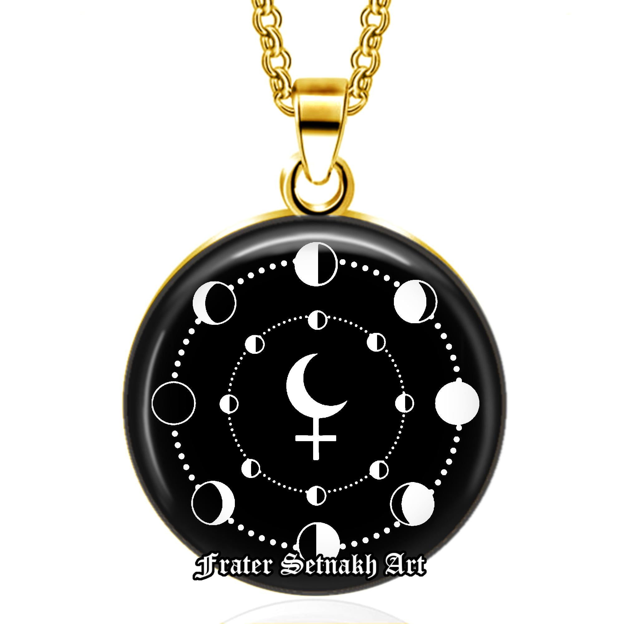 Lilith Sigil & Moon Talisman– Witch Necklace for Dark Feminine Power, Rebellion, Magic, Protection, Wiccan Jewelry, Amulet, Shadow Work #560