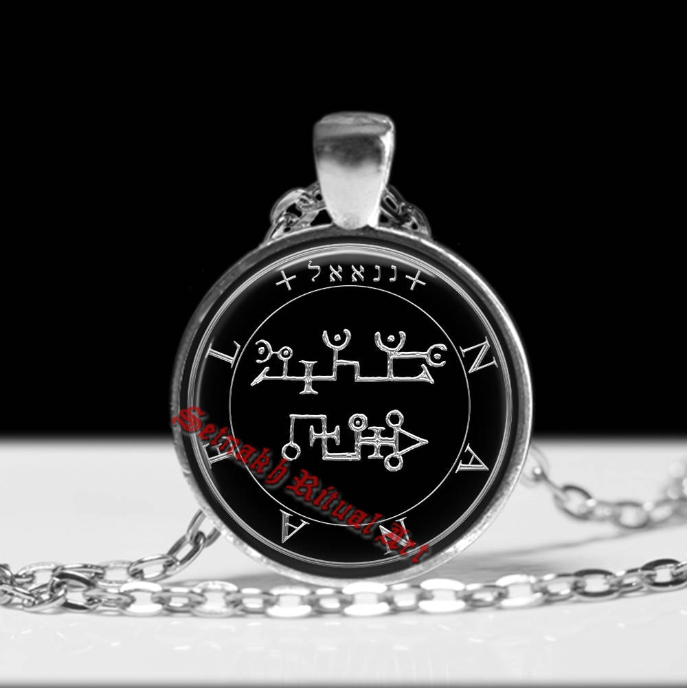 SPIRITUAL COMMUNICATION talisman, Nanael Angel seal pendant, Governs the high sciences. #365.53