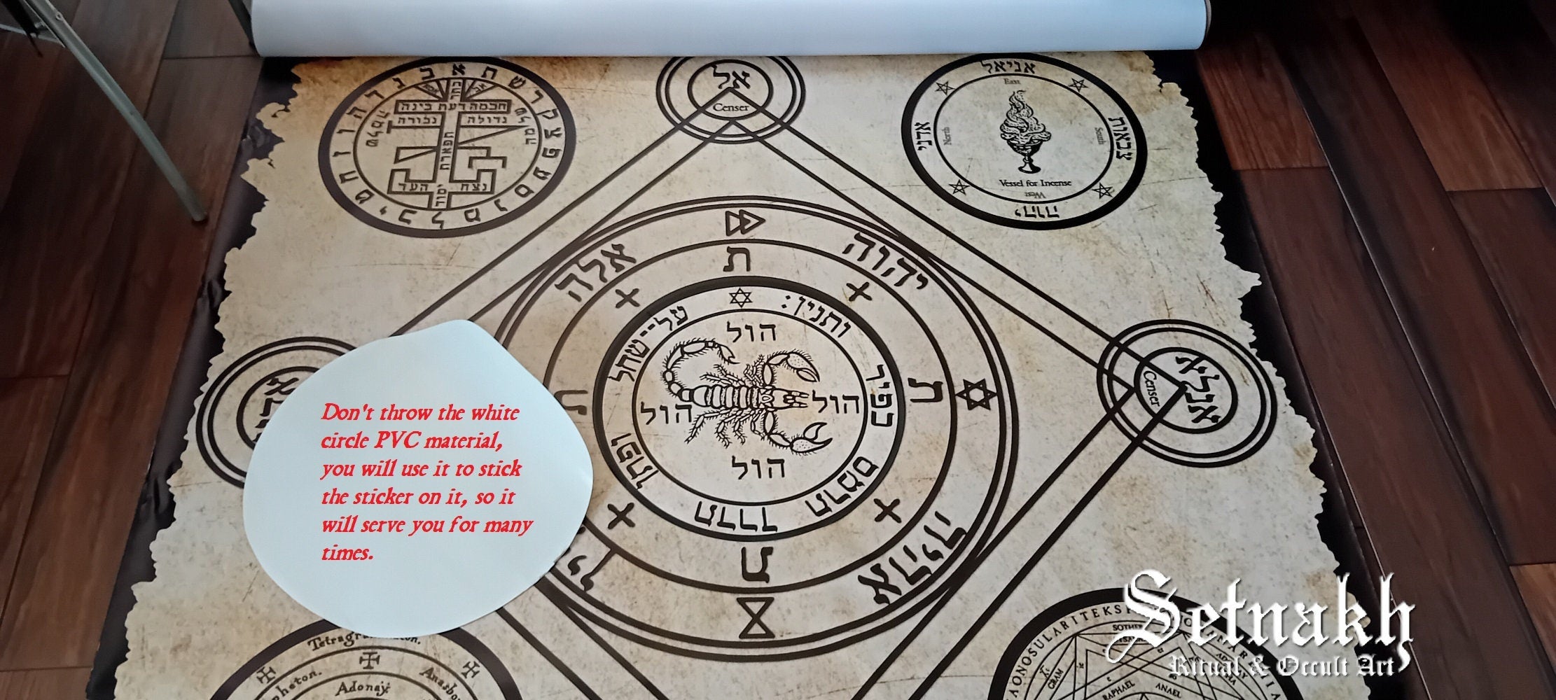 Special reusable stickers with 44 Solomon Seals; 2 or 44 pcs, fits a Meditation Mat for Solomon Magick operations, Greater Key of Solomon