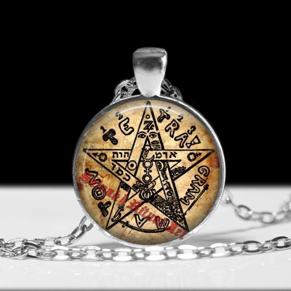 Eliphas Levi's Tetragrammaton occult pendant, ritual necklace, magic talisman, esoteric jewelry, ceremonial magick, lamen 152