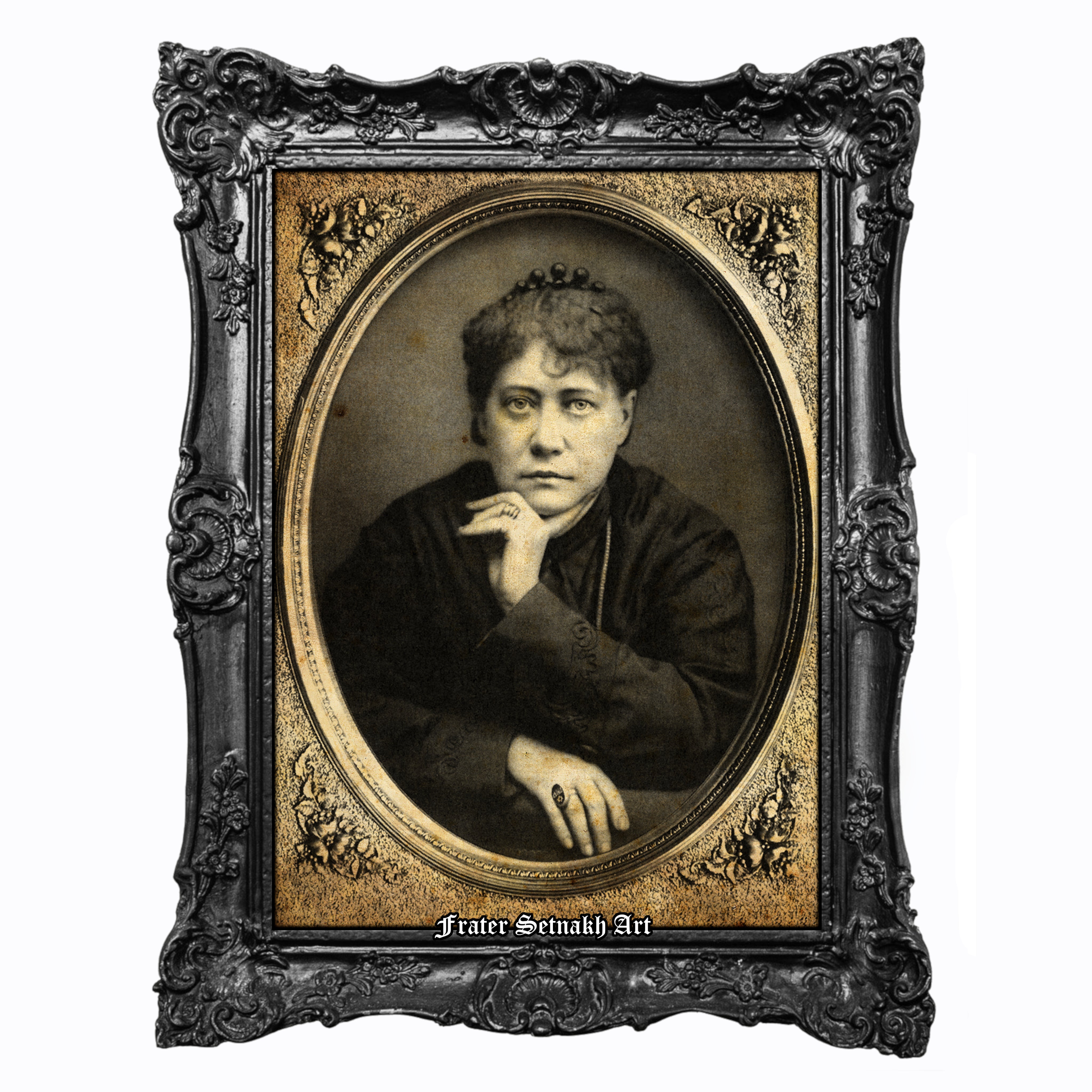 Helena Blavatsky Portrait Print – Occultist Poster, Spirit Medium Illustration, Theosophical Society Art, Mystical Occult Print, Esoteric Home Decor #138