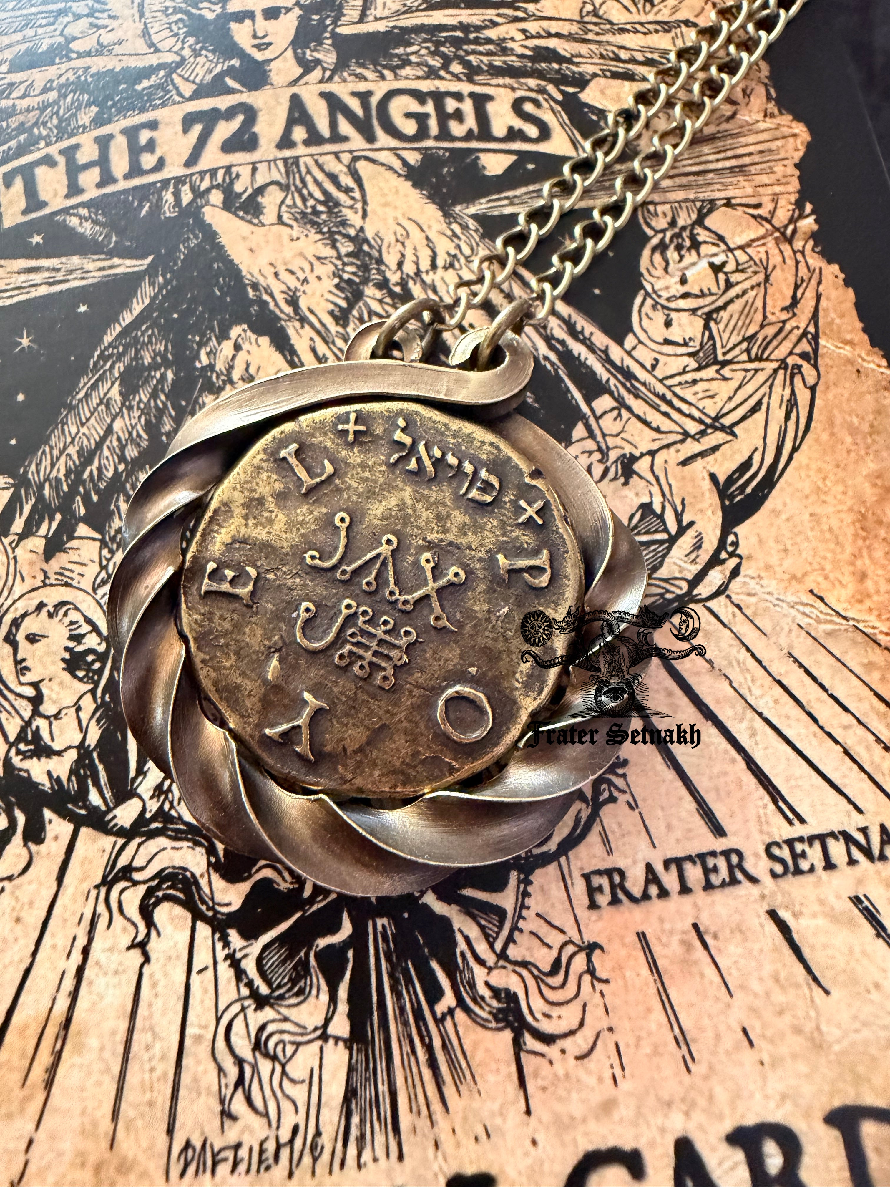 Mystic Coin Holder Pendant with Chain | Esoteric Necklace | Witch Accessory