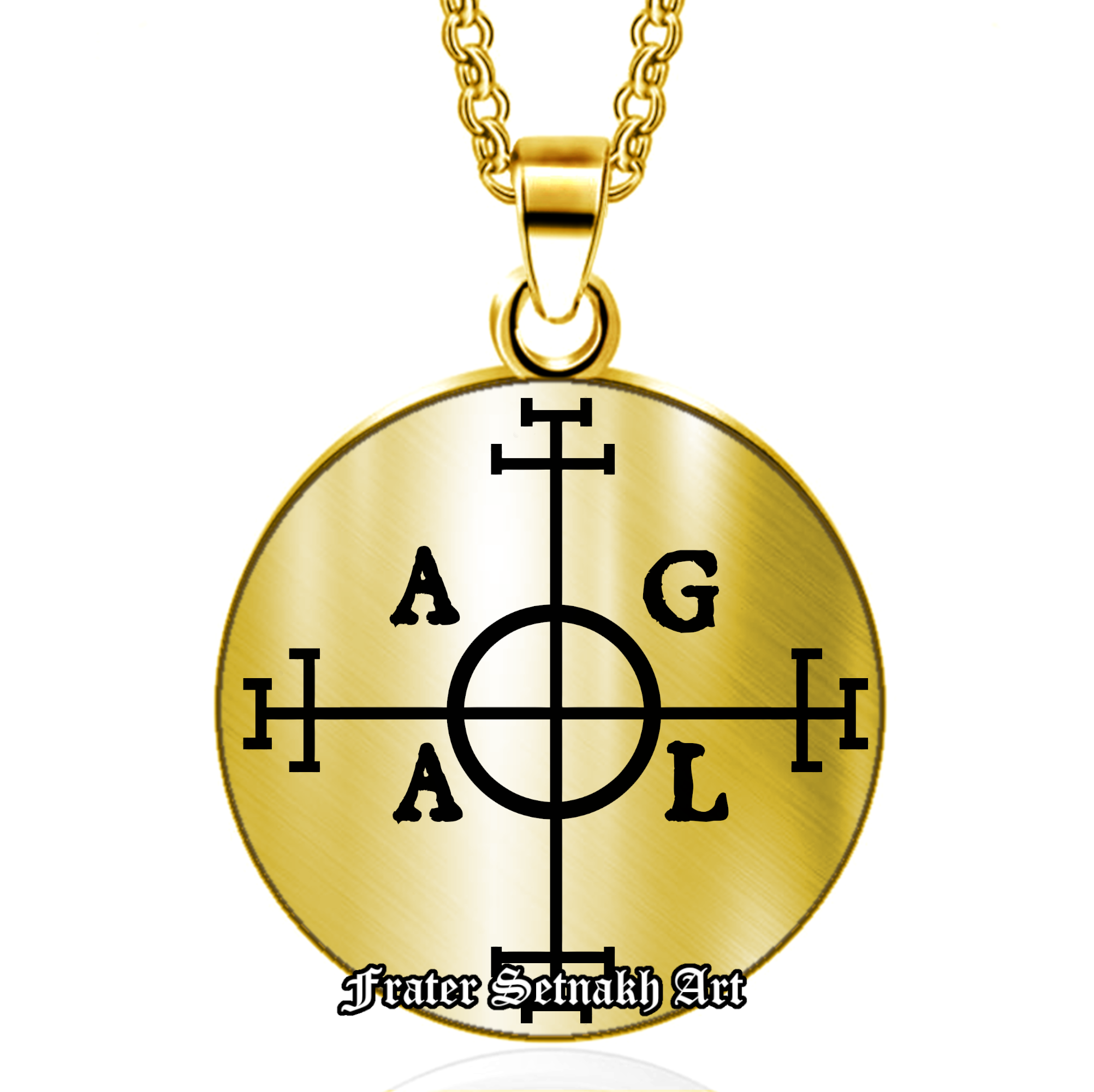 AGLA Protection Talisman Pendant – Spiritual Stainless Steel Amulet Necklace with Optional 18K Gold Plating for Divine Protection & Positive Energy #KBL3