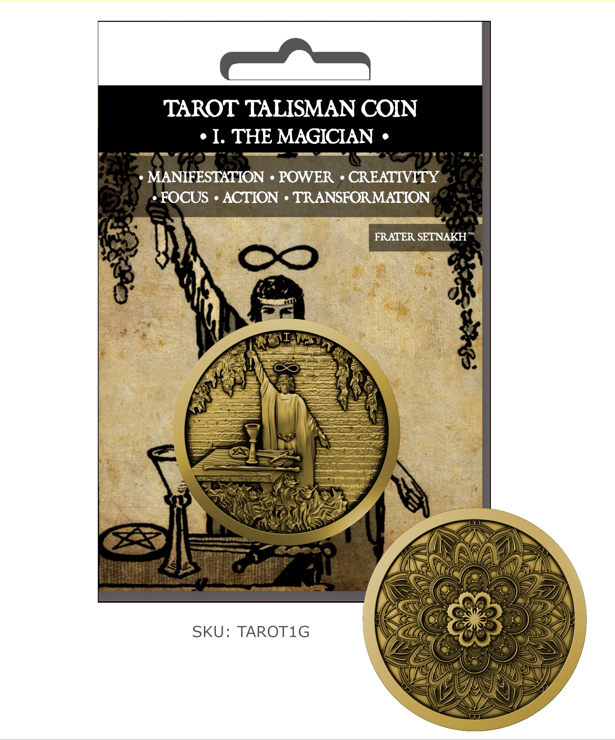 The Magician Tarot Talisman Coin for Manifestation, Willpower, Focus & Creation / Shipping on 1st February 2026