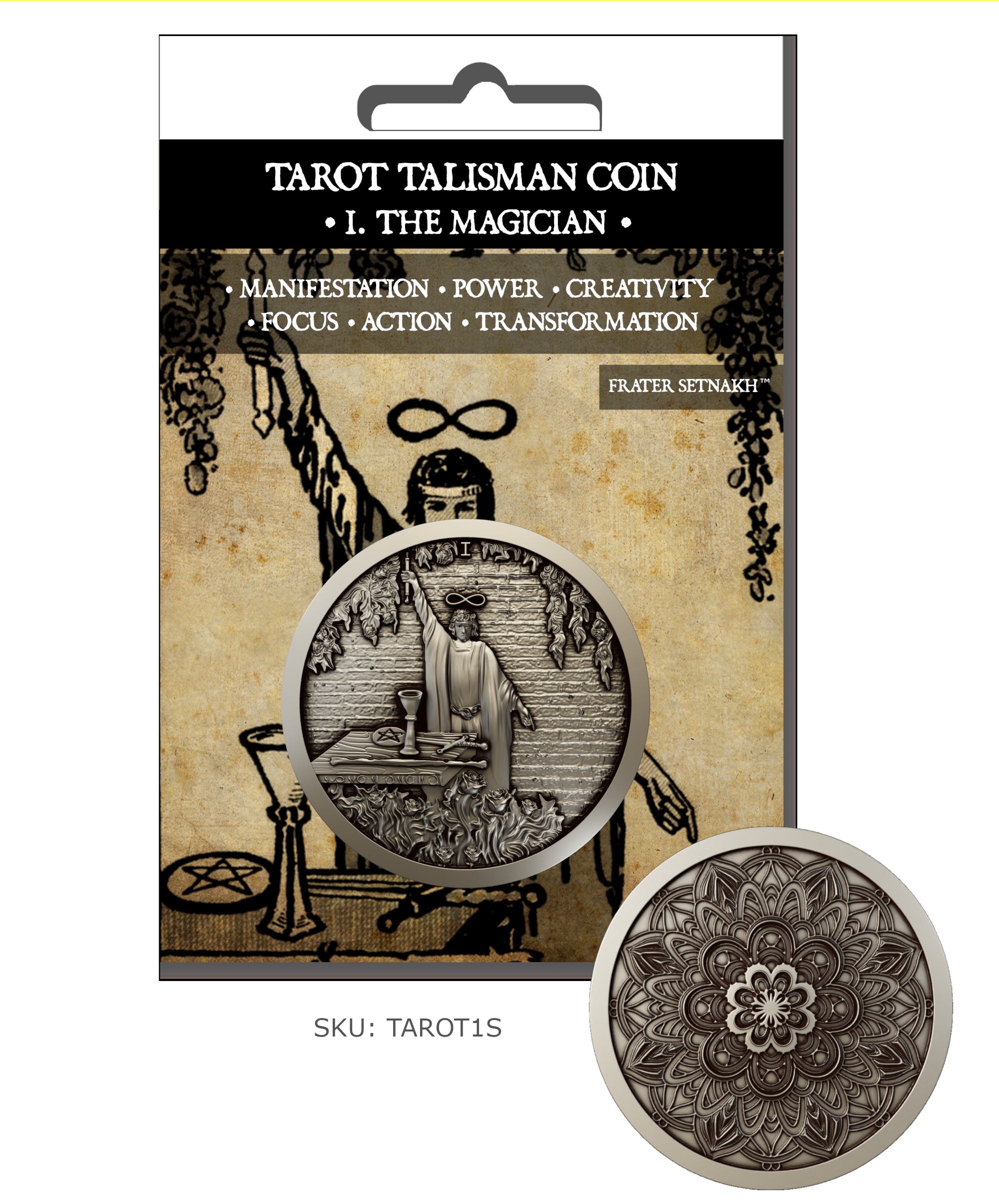 The Magician Tarot Talisman Coin for Manifestation, Willpower, Focus & Creation / Shipping on 1st February 2026