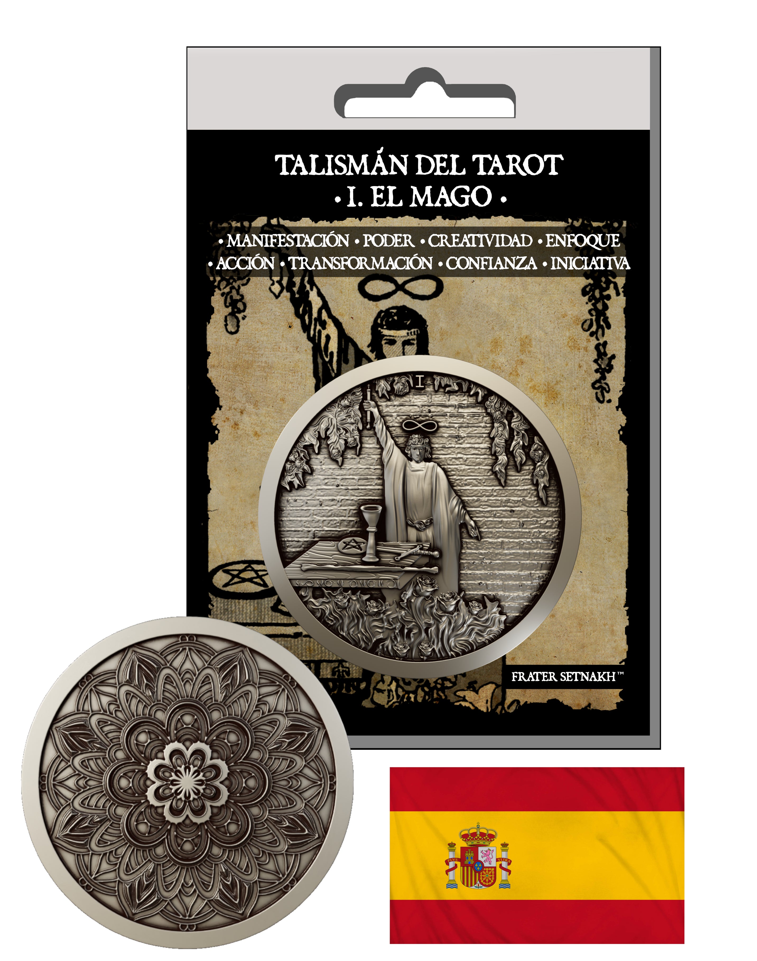 22 Monedas-Talismán del Tarot + 22 Cartas Descriptivas + Láminas de PVC | Minoristas: soliciten descuentos mayoristas de hasta el 50%