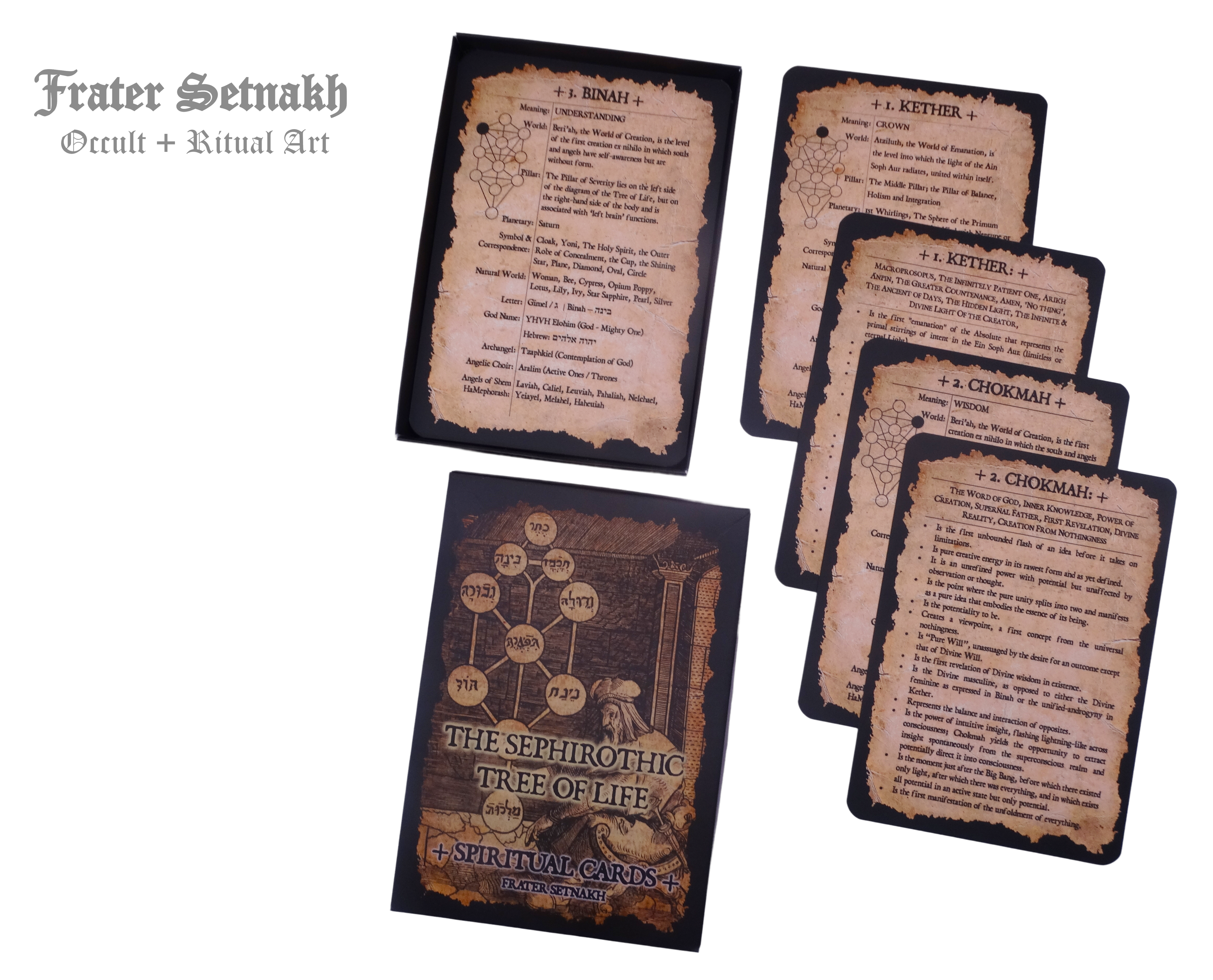 The Sephirothic Tree of Life - Tarot, Meditation Altar Tools - Sephiroth, Kabbalistic Art, Esoteric Wall Decor, Qabbalah, Occult art