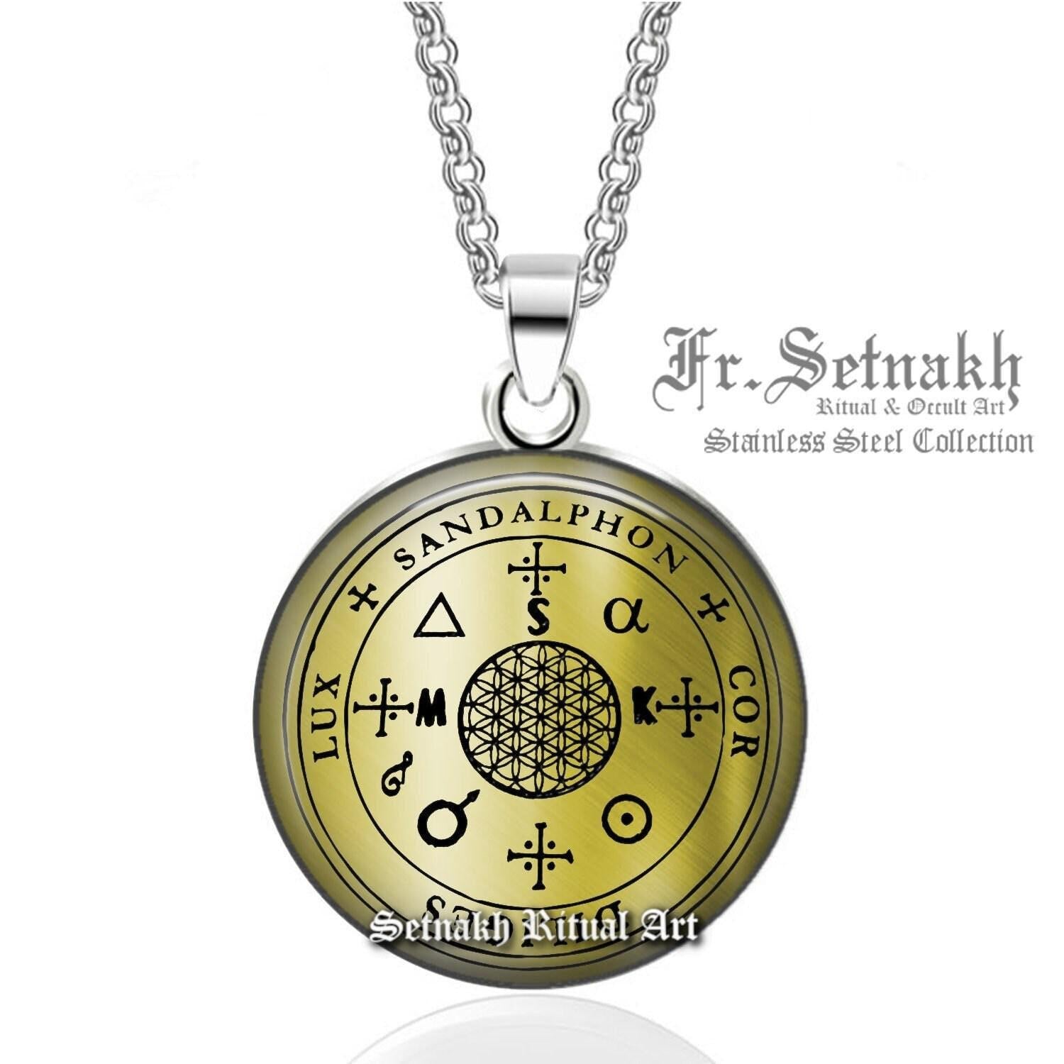 Sandalphon Archangel seal, the Protector of unborn children and the Carrier of prayers to God, Angel jewelry, Magic pendant #467.9