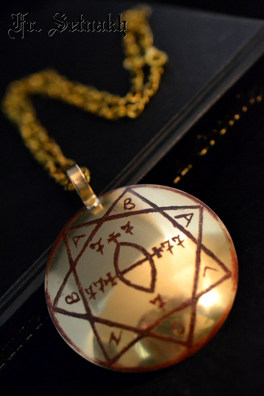 STAR OF BABALON medallion | symbolizes liberation and fertility, Thelema, Aleister Crowley, occult talisman, thelemic pendant, Scarlet Woman