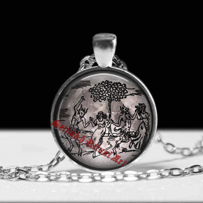 Witch jewelry Magic jewellery Gothic necklace Witchcraft pendant #229