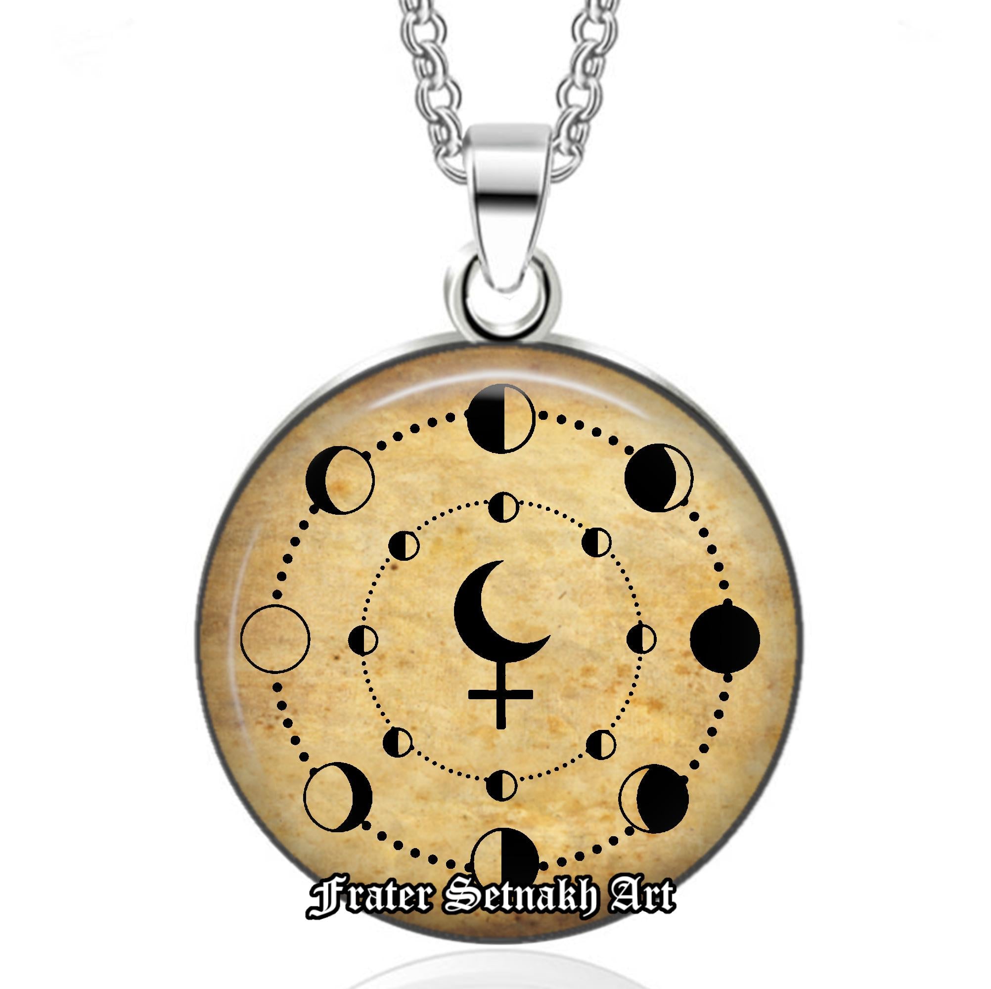 Lilith Sigil & Moon Talisman– Witch Necklace for Dark Feminine Power, Rebellion, Magic, Protection, Wiccan Jewelry, Amulet, Shadow Work #560