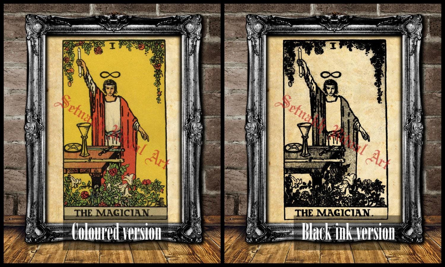 Choose your "TAROT CARD PRINT" - magick, witch, fortune-teller, occult poster, Tarot reading, mystic, magic art, esoteric home decor #396