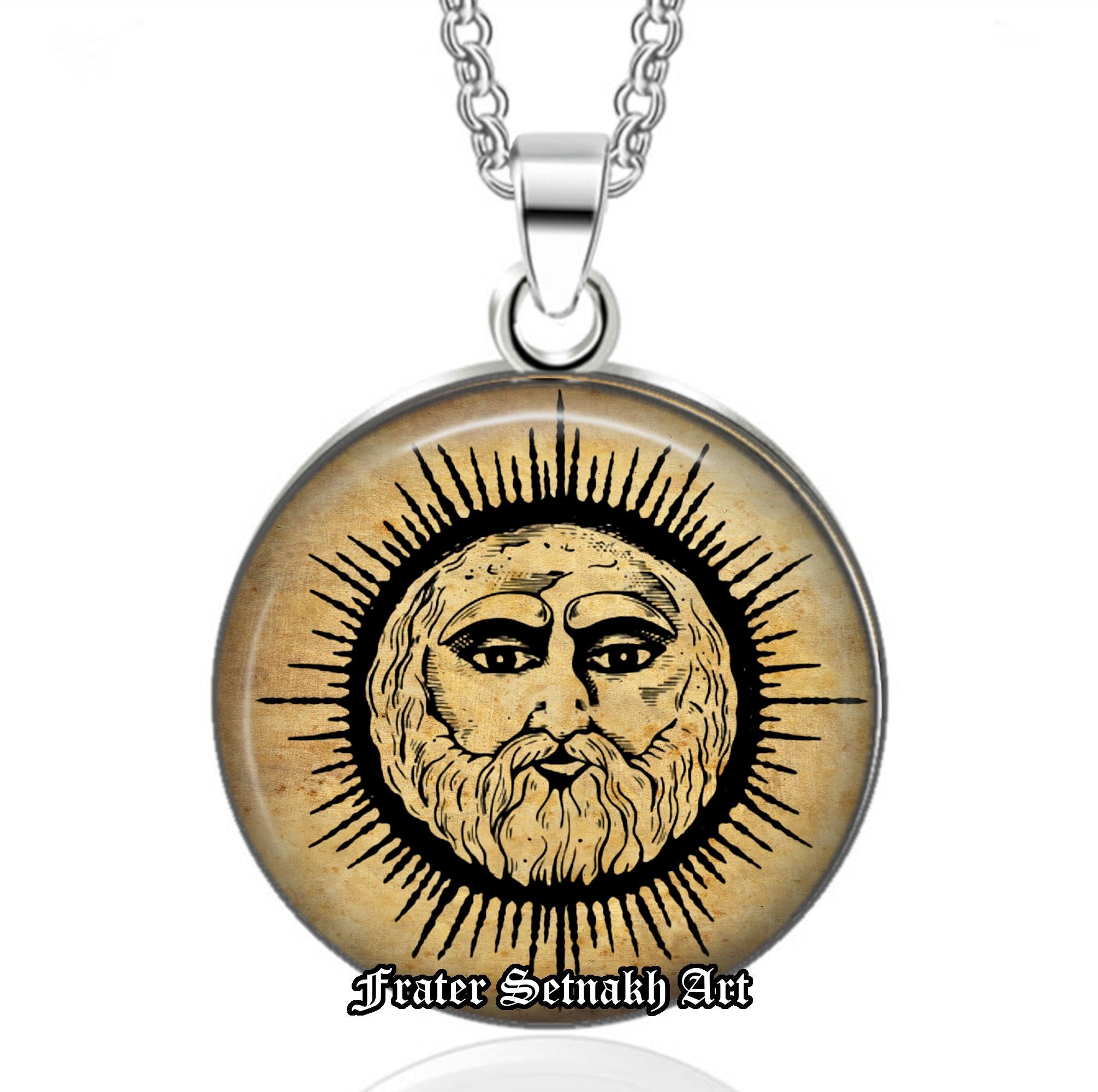 Sun Talisman Necklace – Solar Energy Amulet – Wiccan Jewelry for Protection – Pagan Sun Pendant – Gift for Spiritual Women & Witches #557.2