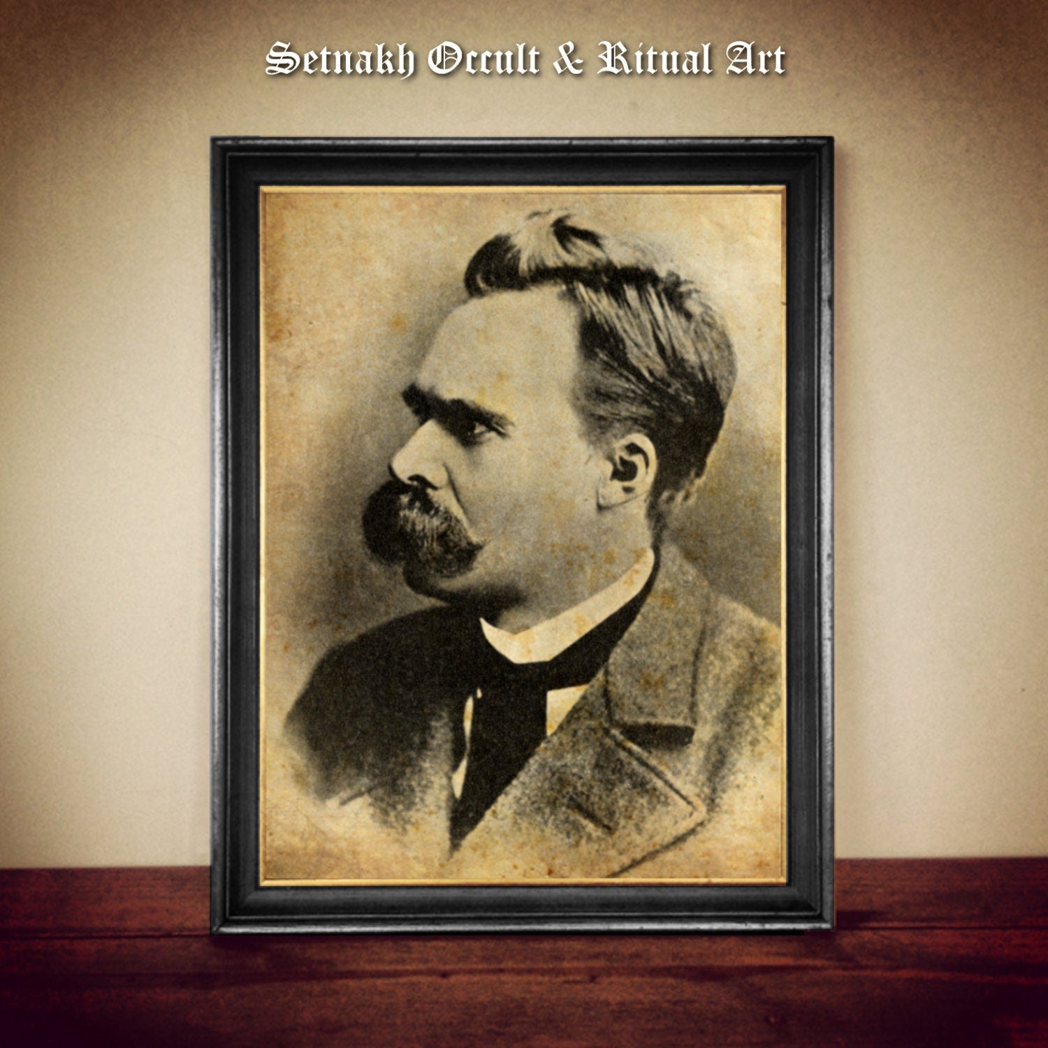 Friedrich Nietzsche portrait print, a German philosopher, cultural critic, composer, poet, writer, philologist, Übermensch theory #PR5