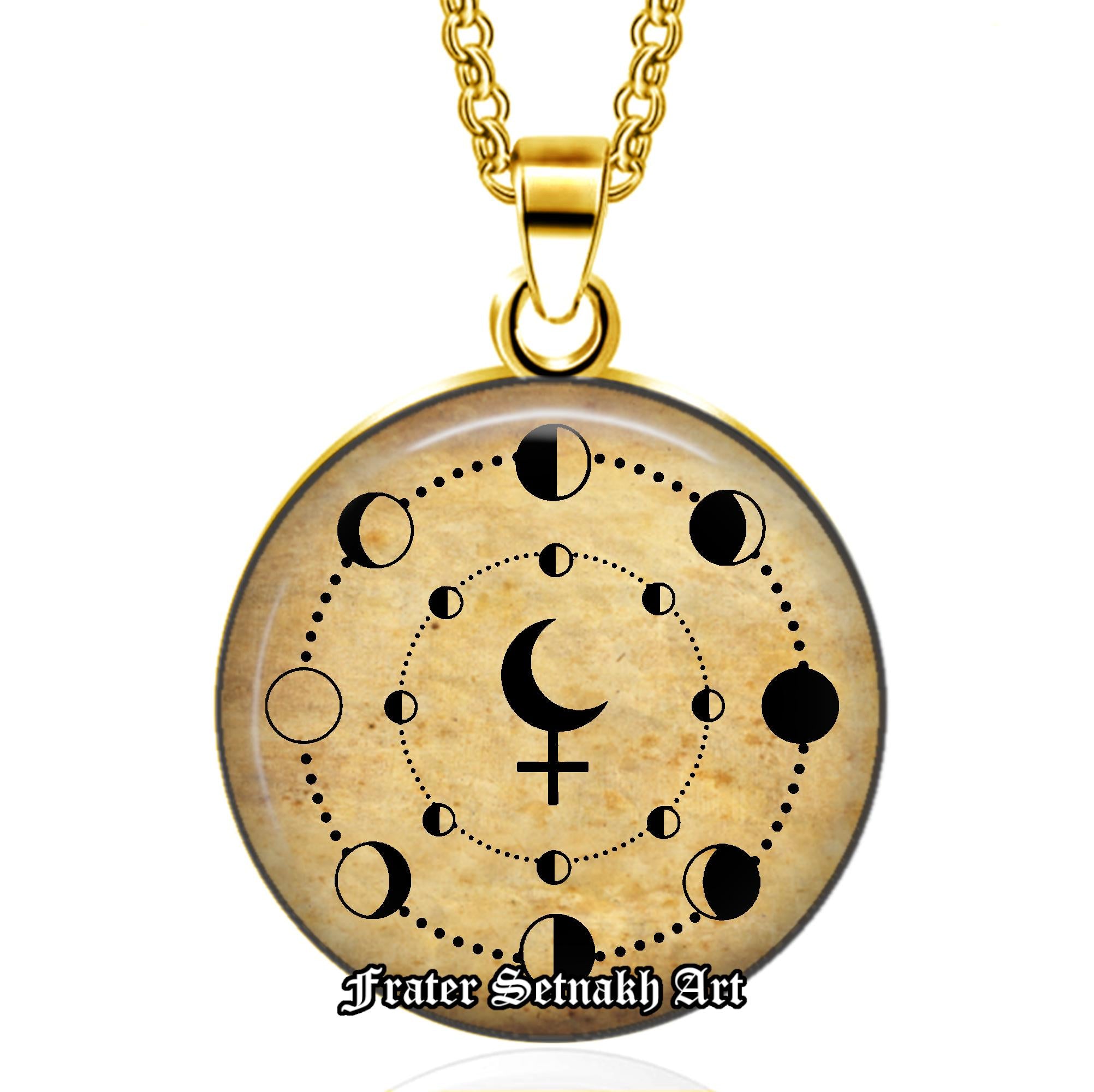 Lilith Sigil & Moon Talisman– Witch Necklace for Dark Feminine Power, Rebellion, Magic, Protection, Wiccan Jewelry, Amulet, Shadow Work #560