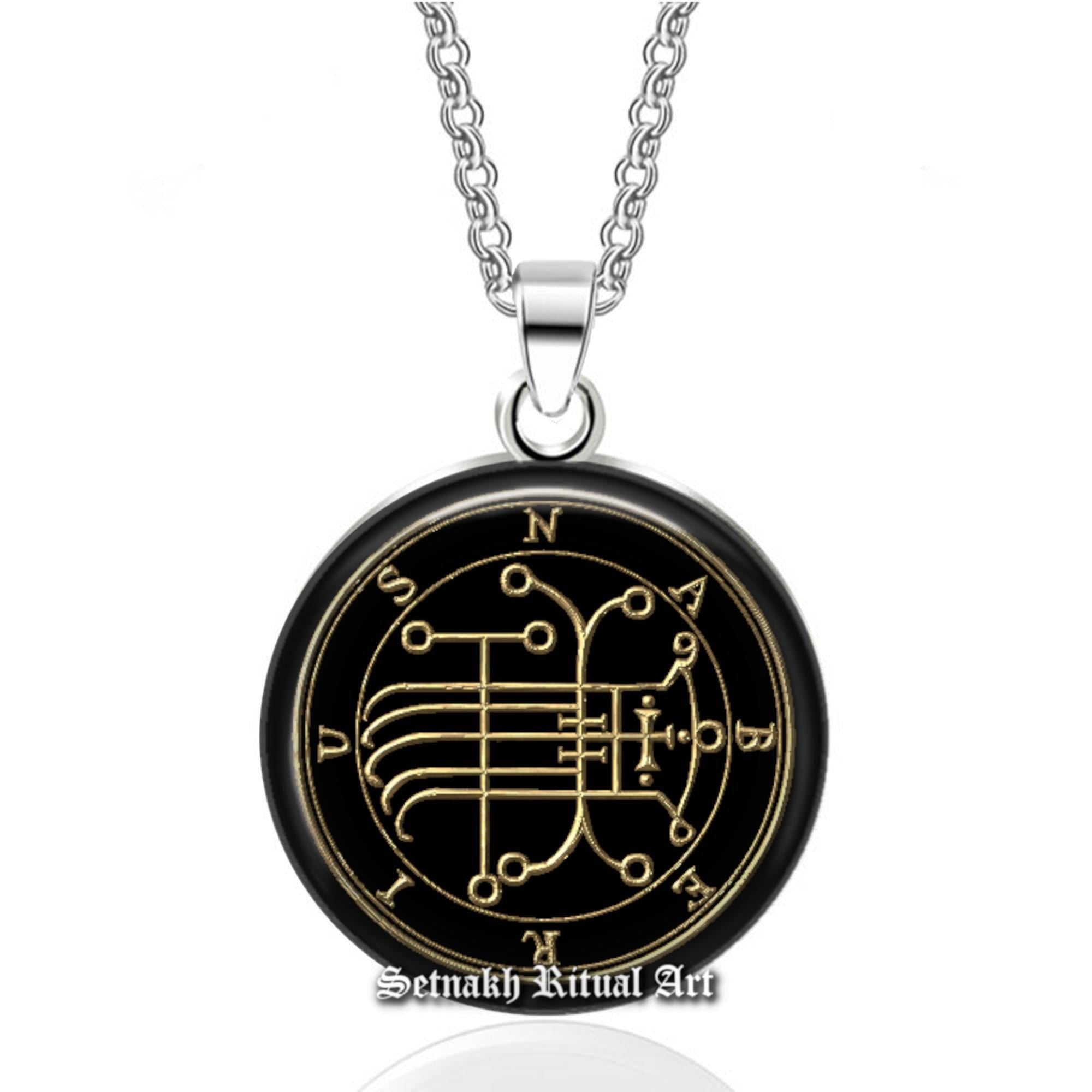 24 NABERIUS demon seal pendant, Goetia sigil necklace, Lemegeton, Lesser Key of Solomon, occult, summoning demons ritual amulet #104.24