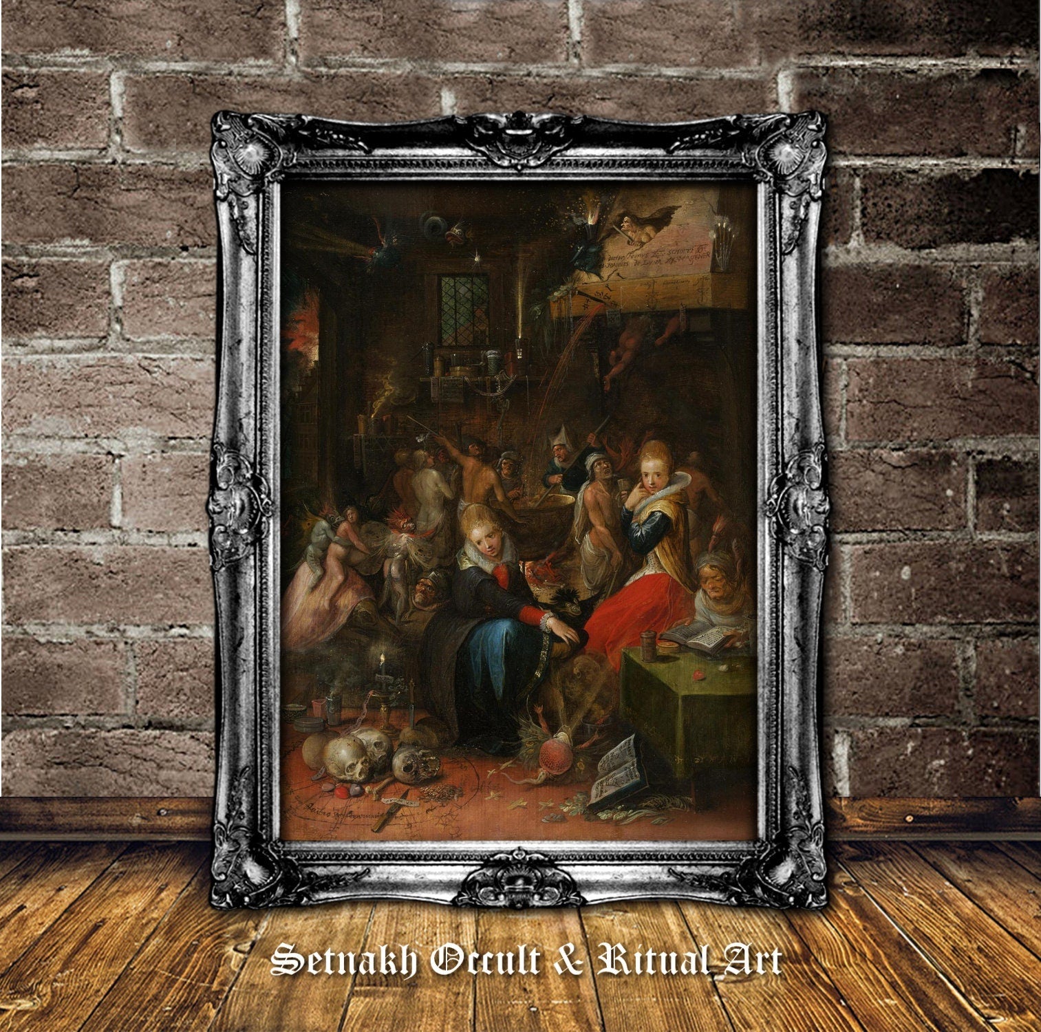 Witches' Sabbath, occult art, sorcerers convention, witchcraft, dark art print, occult poster, gothic gift, esoteric, pagan home decor #W28