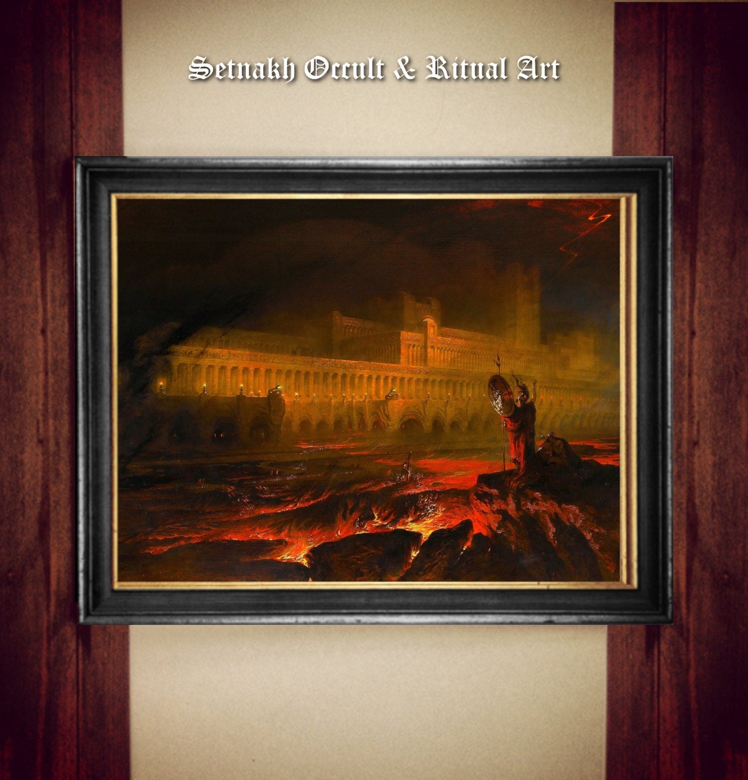 Pandemonium print, Devil, Hell poster, demonic art, occult home decor, demonology, dark, satanic, Lucifer art, Satan in Hell, sinners #DM9