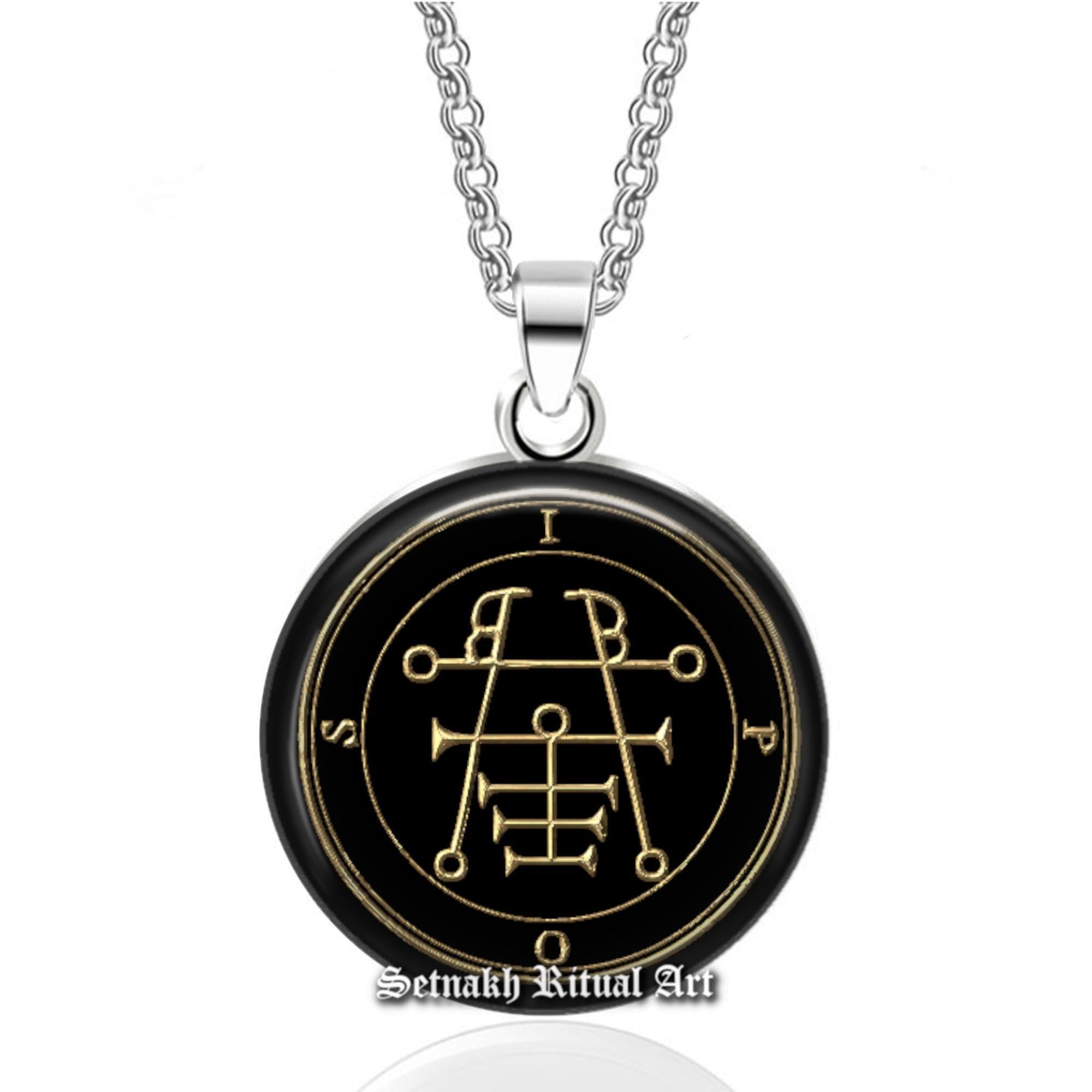 22 IPOS demon seal pendant, Goetia sigil necklace, Lemegeton jewelry, Lesser Key of Solomon, occult, summoning demons ritual amulet #104.22
