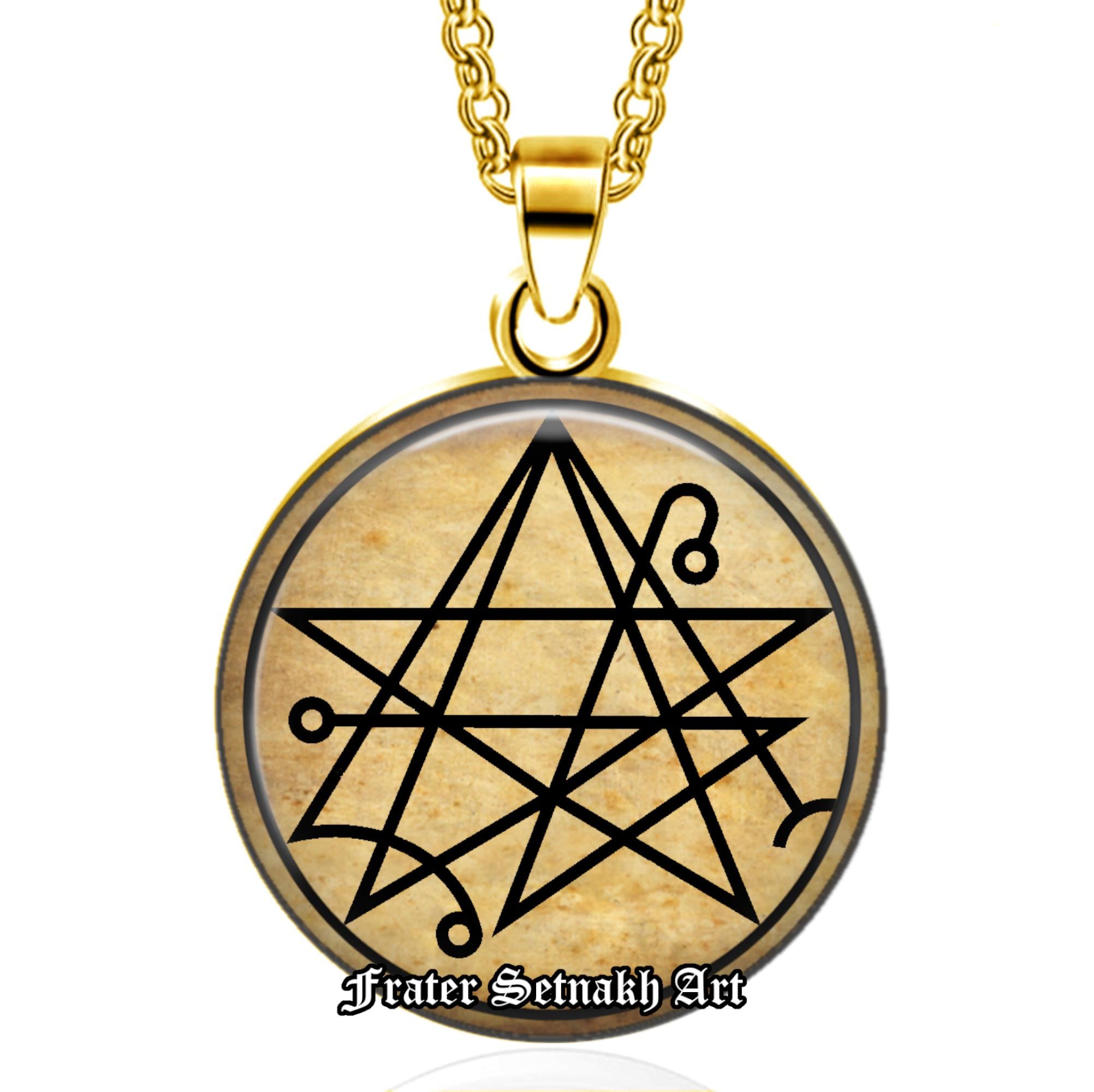 Necronomicon Pendant, Necronomicon Necklace, Sigil of Gateaway Pendant, Abdul Alhazred, Lovecraft Jewelry, Occult pendant, Magic Necklace #6