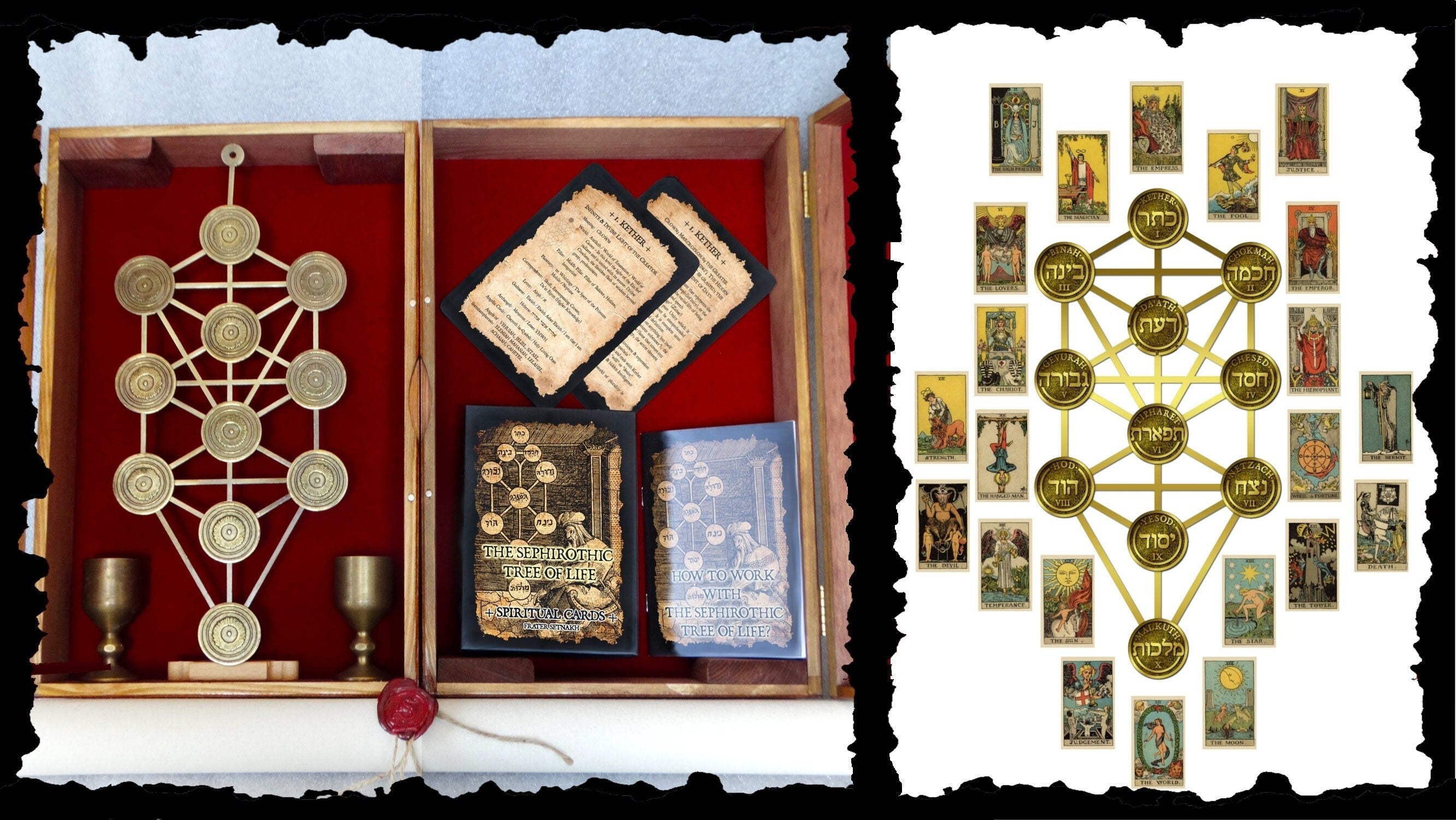 The Tree of Life, Meditation Altar Tools and cards - PREORDERS - Sephirothic Tree, Kabbalistic art, wall decor, Qabbalah, occult art