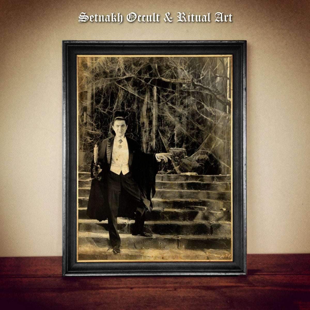 Bela Lugosi as Dracula print, movie by Tod Browning, 1931, vampire old