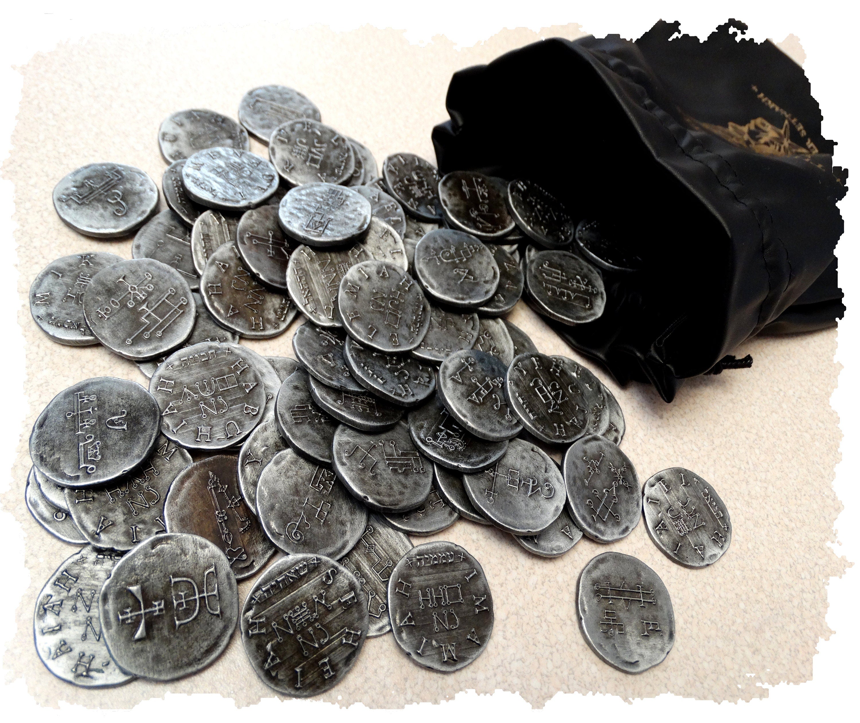 72 Angels: Talismans for Luck, Love, Health, Wealth - Magick Collection for Lightworkers | Invoke Angelic Blessings: 72 Coins & Cards Set