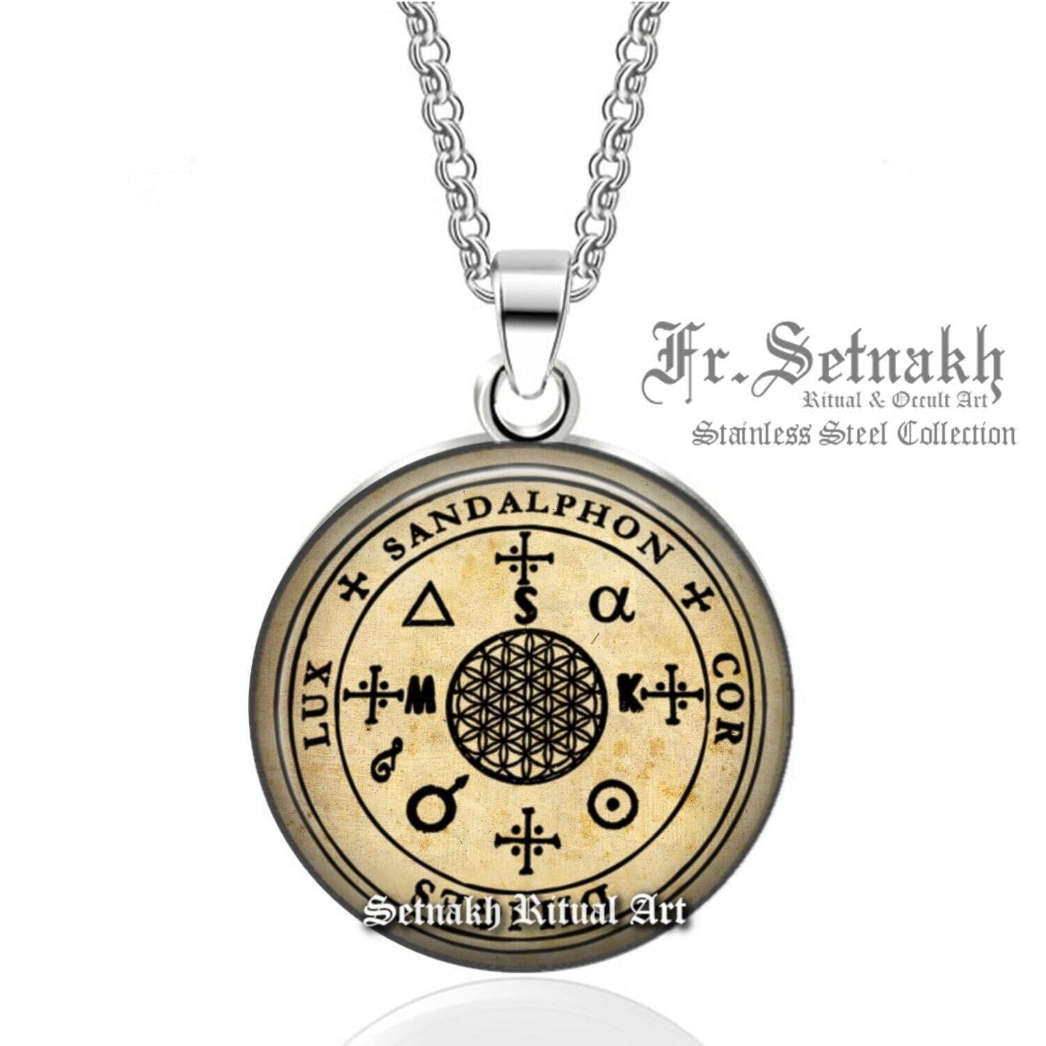 Sandalphon Archangel seal, the Protector of unborn children and the Carrier of prayers to God, Angel jewelry, Magic pendant #467.9