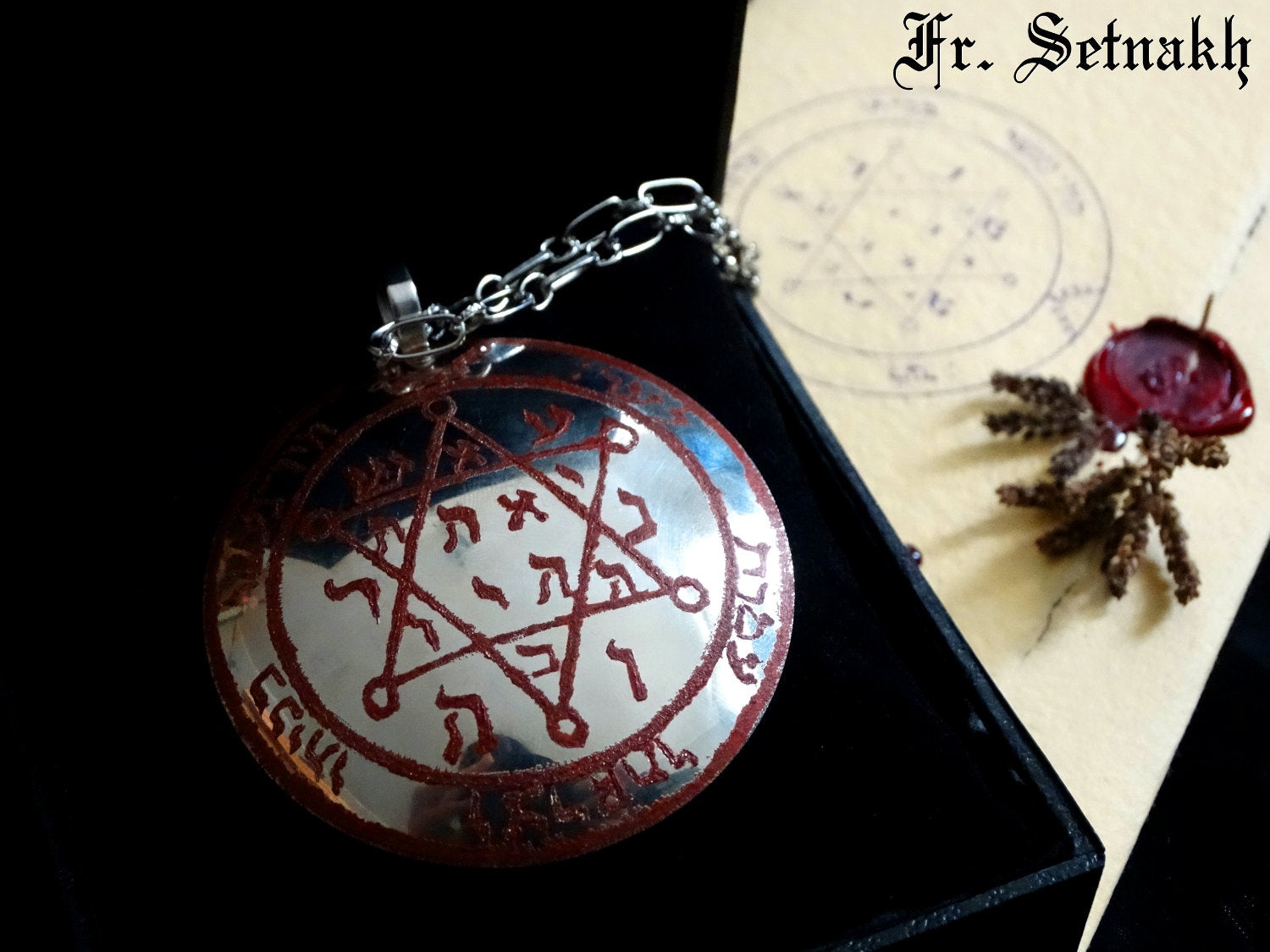 Solomon Seal, Planetary Pentacle Medallion | Mercury Venus Mars Jupiter Saturn Sun Moon | occult pendant, necklace, ritual amulet, talisman