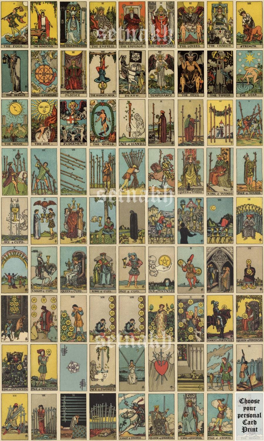 TAROT CARD TALISMAN | magick, witch, fortune-teller, occult, Tarot reading, mystic, magic art, esoteric #396