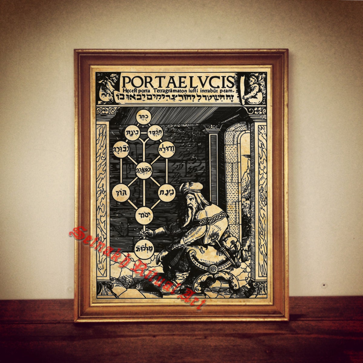 Tree of Life Poster – Portae Lucis (1516), Kabbalistic Sephiroth Print, Hermetic Qabalah, Sacred Geometry & Occult Art #20