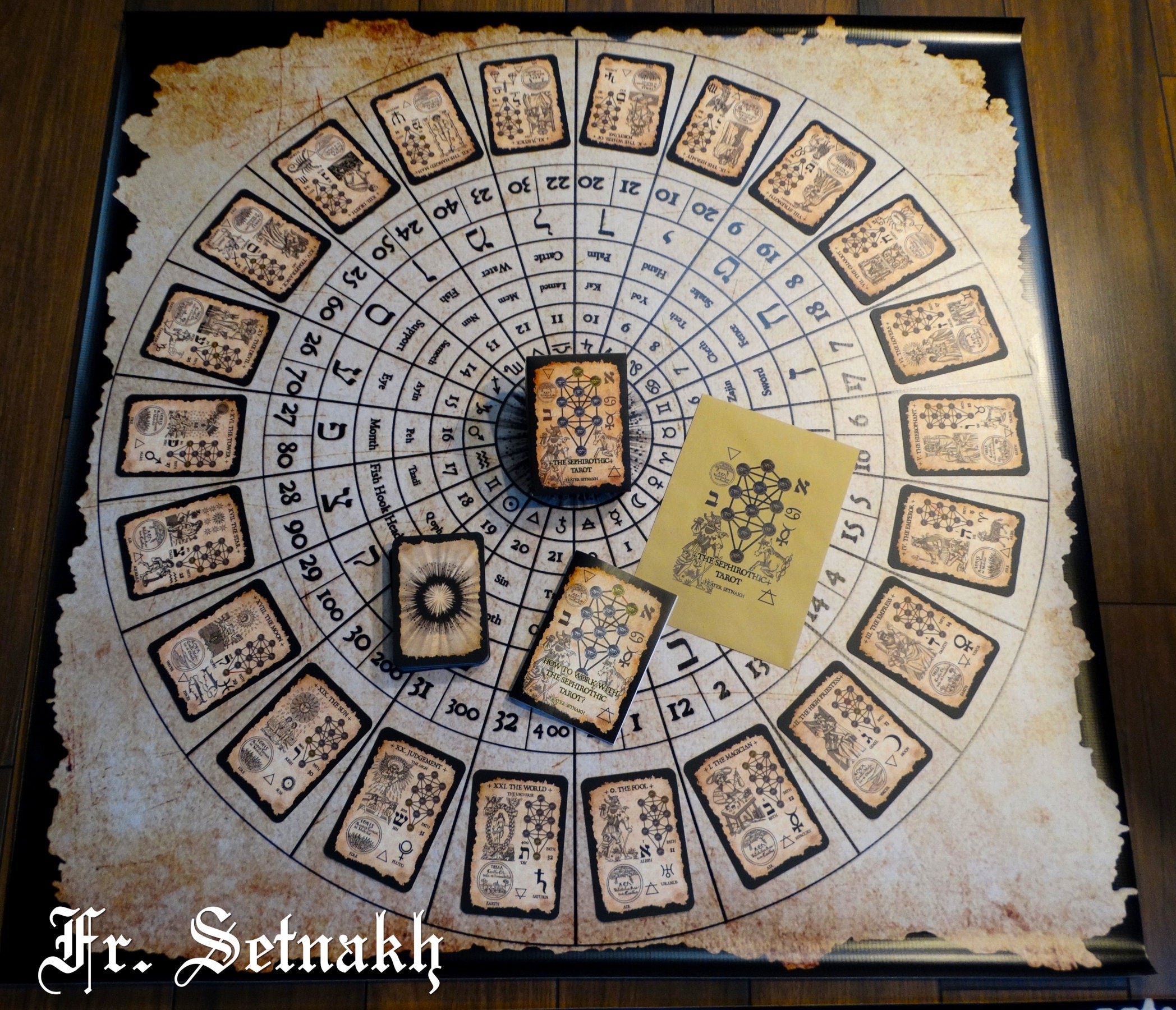 The Sephirothic Tarot - Deck of Cards, Tree of Life, Meditation mat, Sephiroth, Kabbalistic art, occult decor, Kabbalah, Qabala, Qabbalah