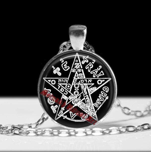 Eliphas Levi's Tetragrammaton occult pendant, ritual necklace, magic talisman, esoteric jewelry, ceremonial magick, lamen 152