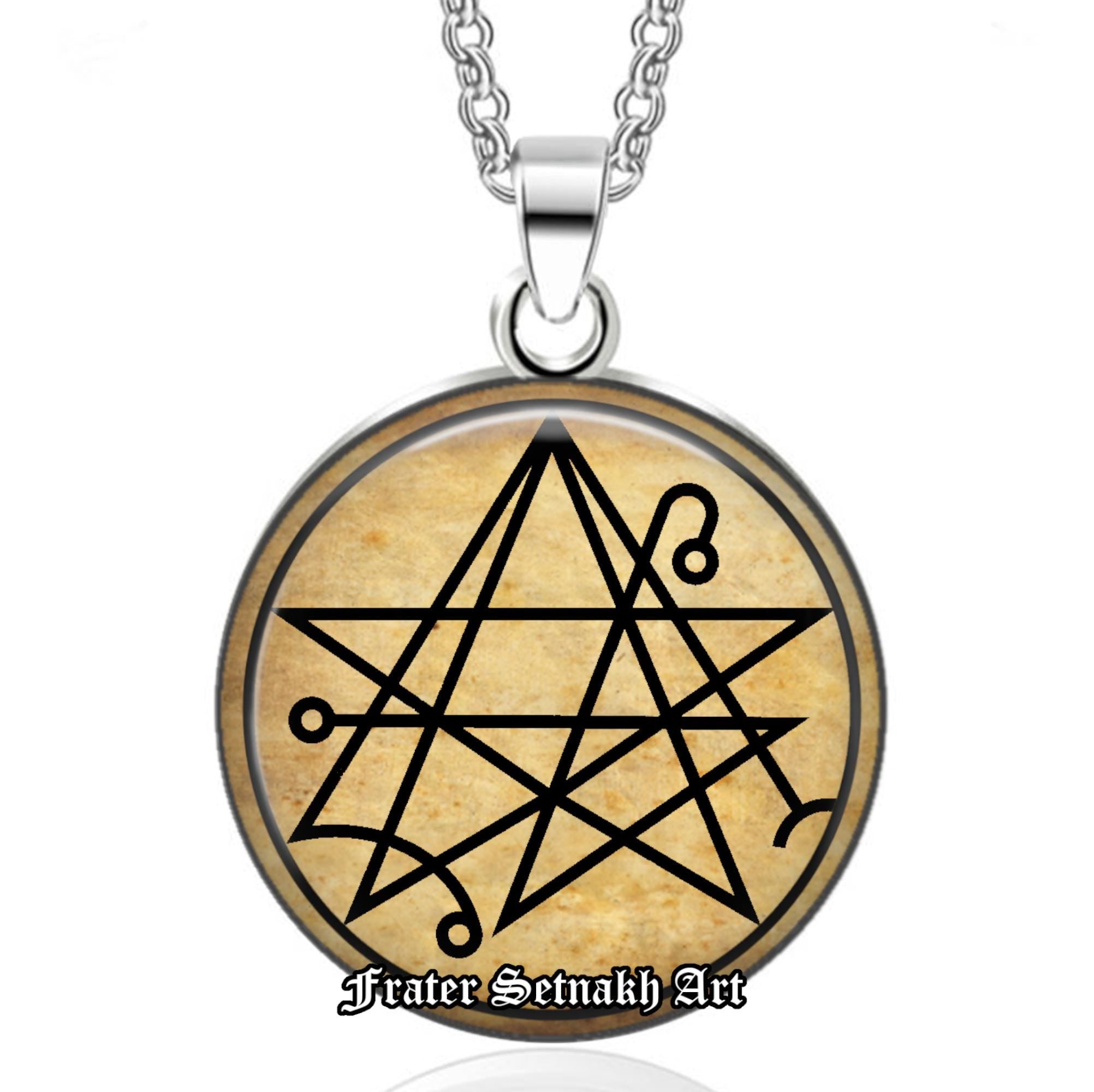 Necronomicon Pendant, Necronomicon Necklace, Sigil of Gateaway Pendant, Abdul Alhazred, Lovecraft Jewelry, Occult pendant, Magic Necklace #6