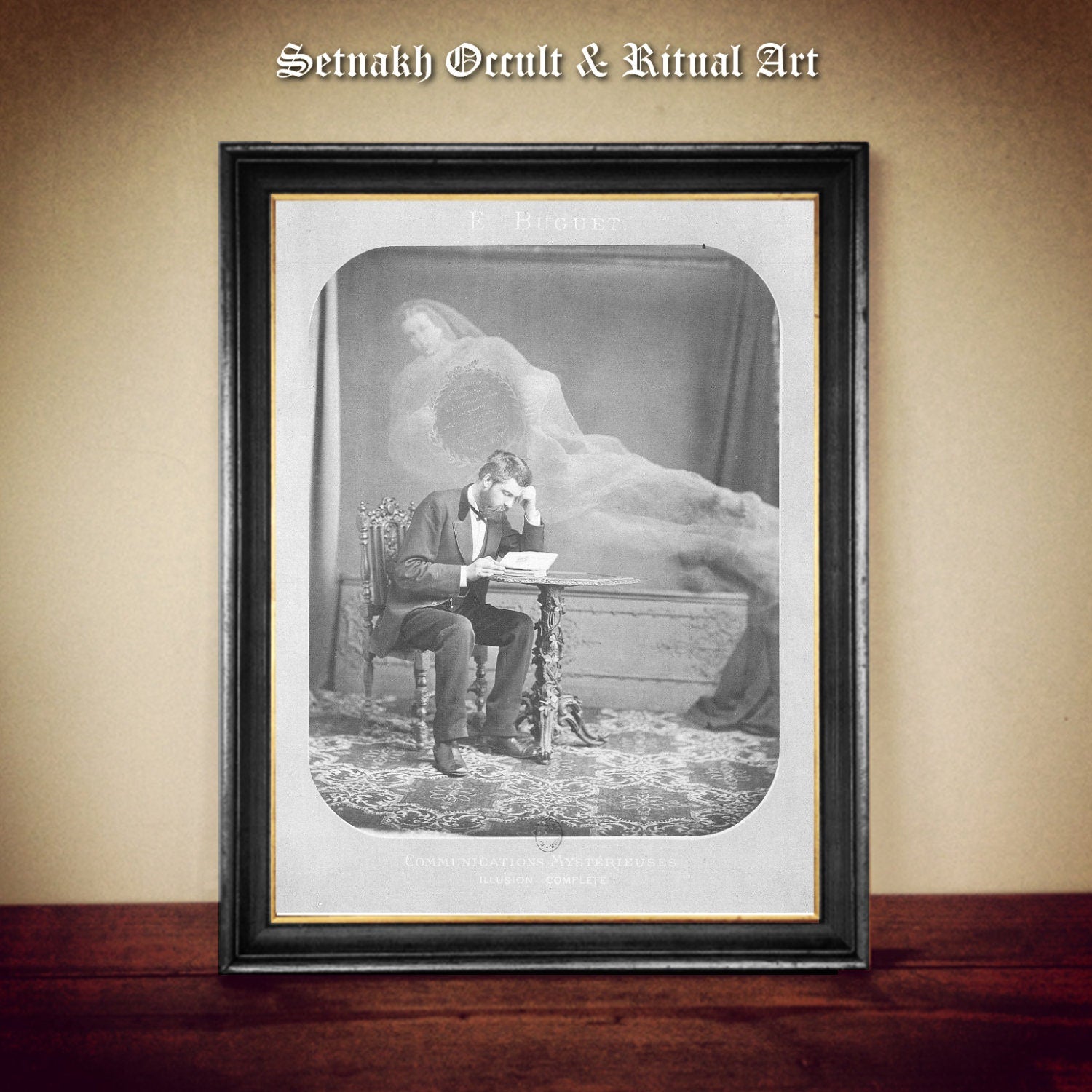 Victorian Spirit photography, ghost homedecor, haunted, dark art, occult poster, gothic gift, esoteric wallart, witchcraft #VIC6
