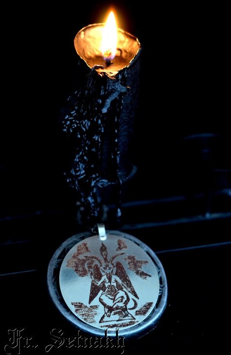 BAPHOMET MEDALLION Eliphas Levi,luciferian, occult, magic, esoteric, satan, satanic jewelry, ritual, altar, goat androgyne, gnosis