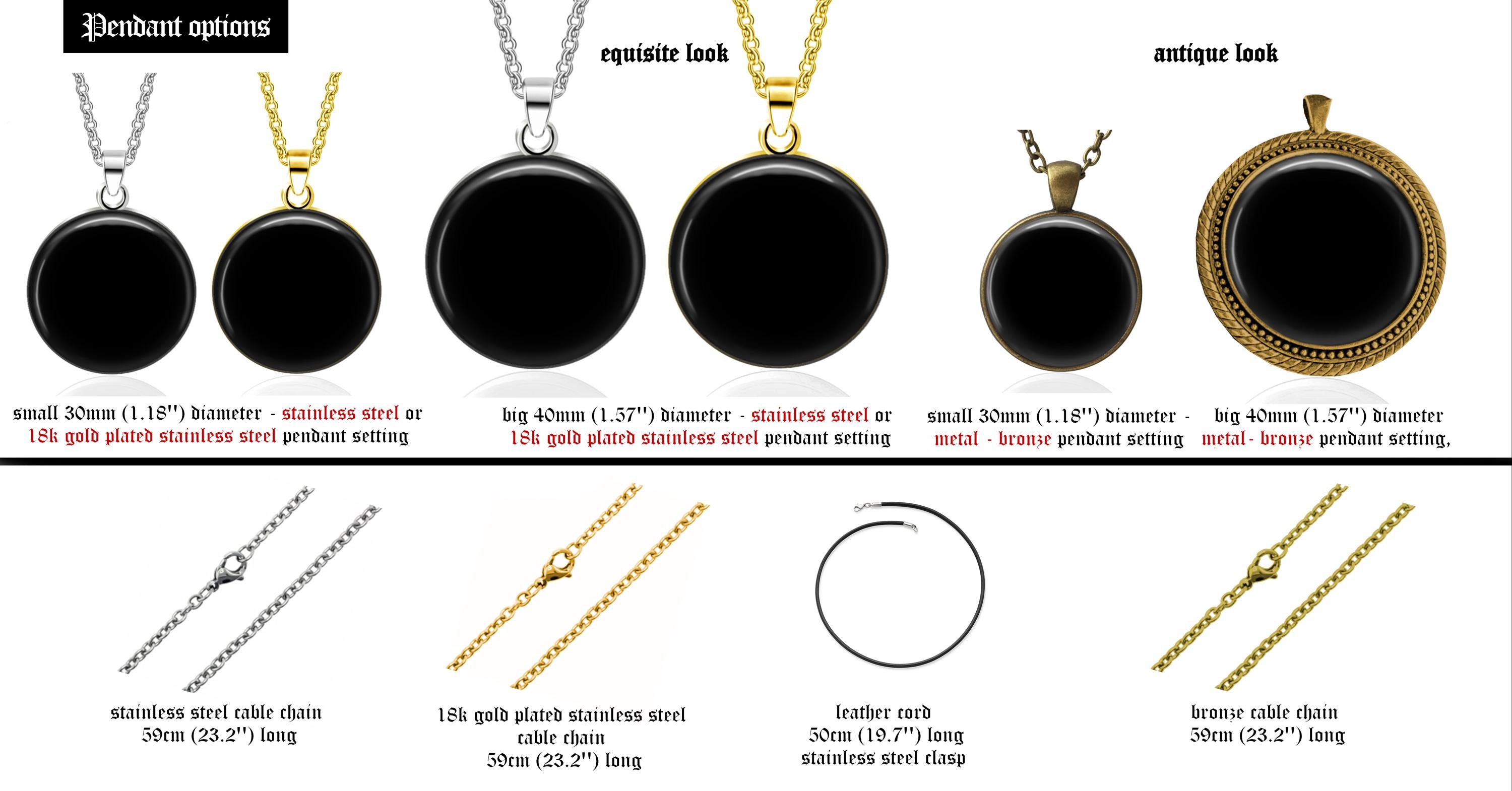 the different types of pendants are shown