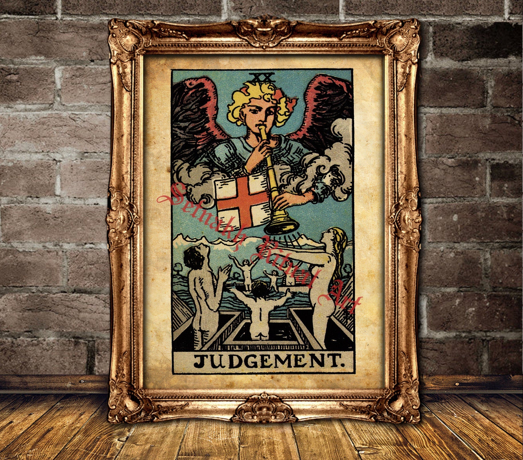 The Judgement Tarot print, Judgement, rebirth, inner calling, absolution, occult art print, occult poster, mystic home decor #396.20