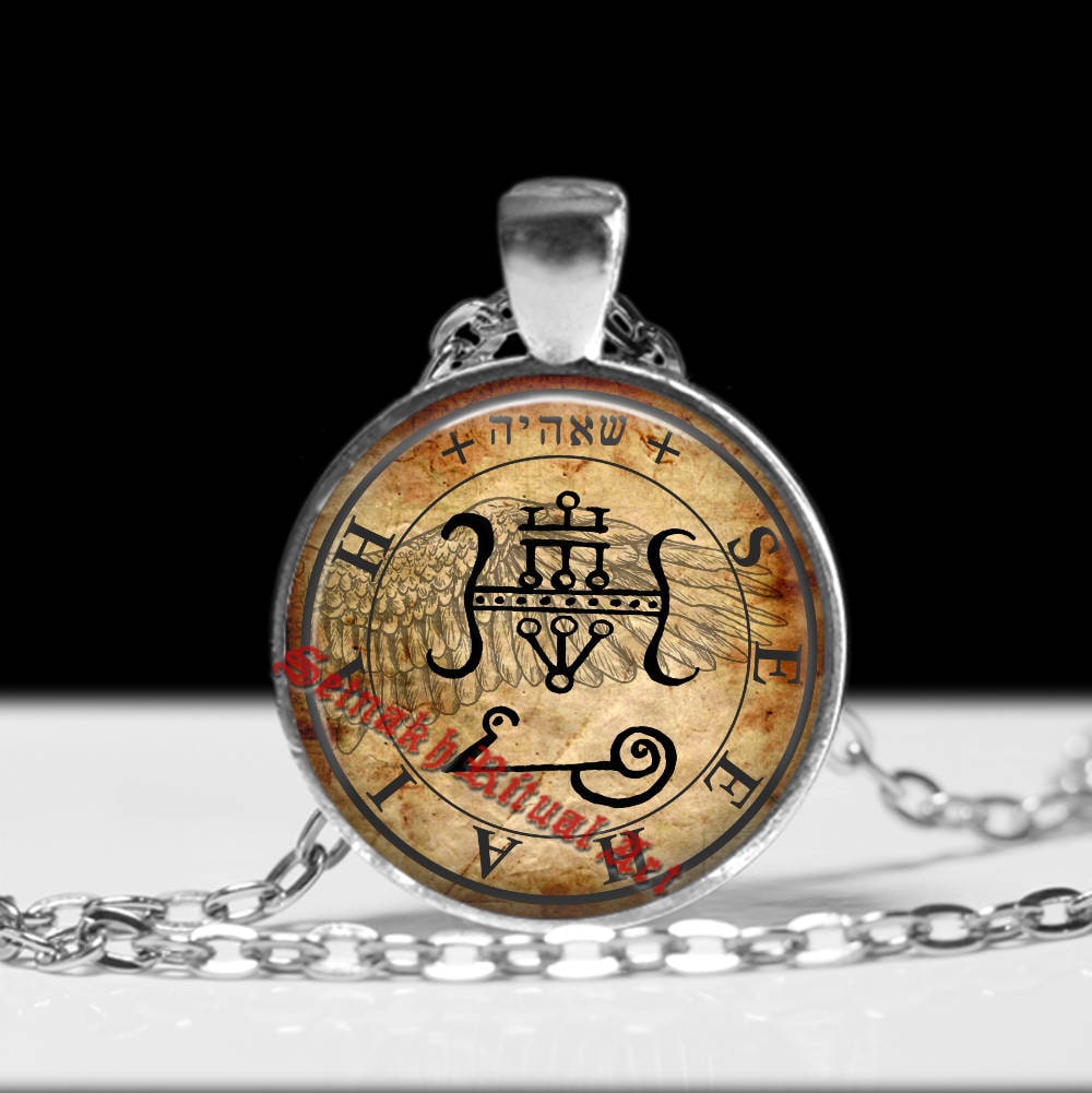 LONGEVITY talisman, Seheiah Angel seal pendant, Against infirmities, thunder, protects against fire, falls and illnesses. #365.28
