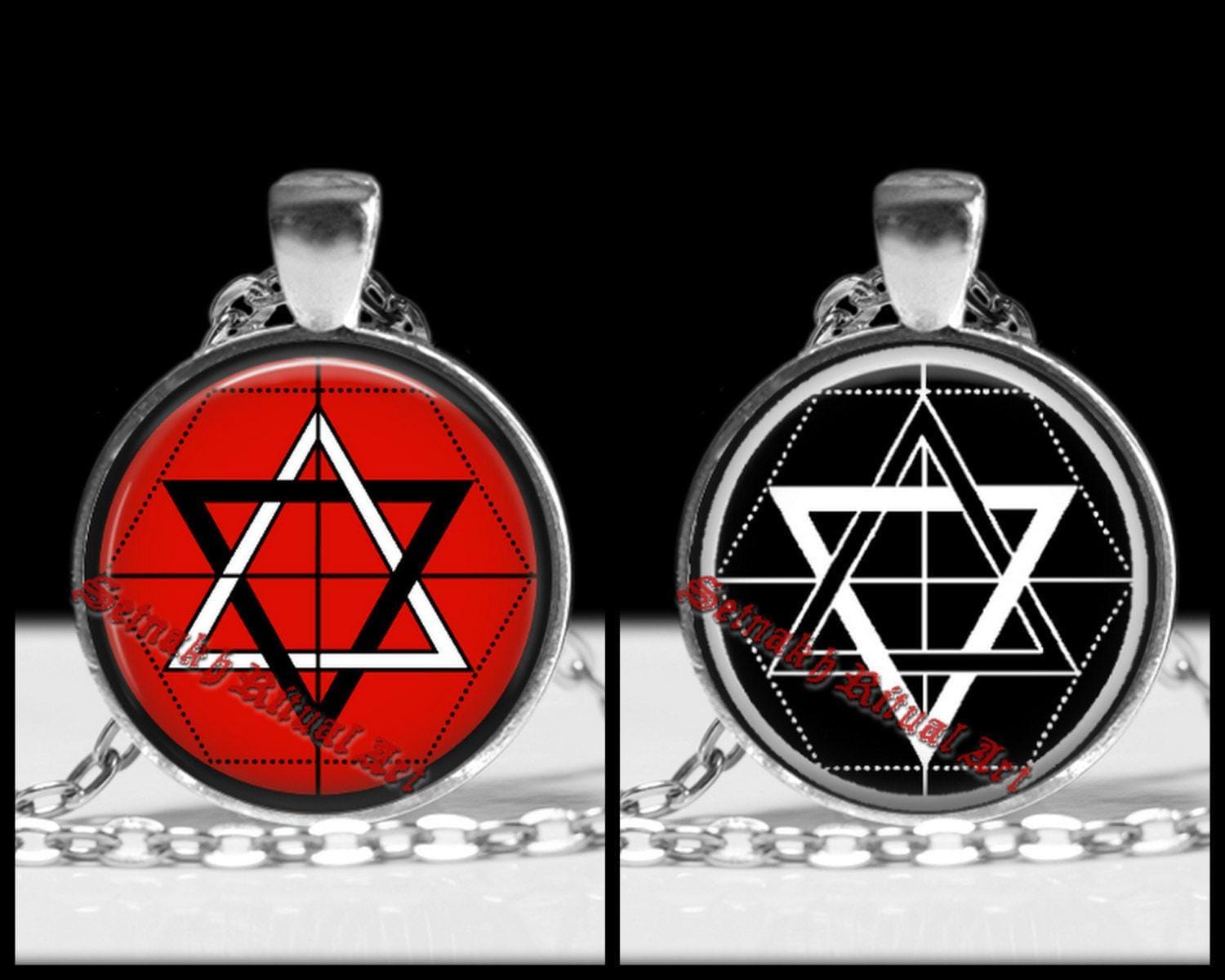 Martinist Order emblem necklace, occult pentacle pendant, esoteric jewelry, occultism, art, magick, ritual amulet, seal, magic symbol #357