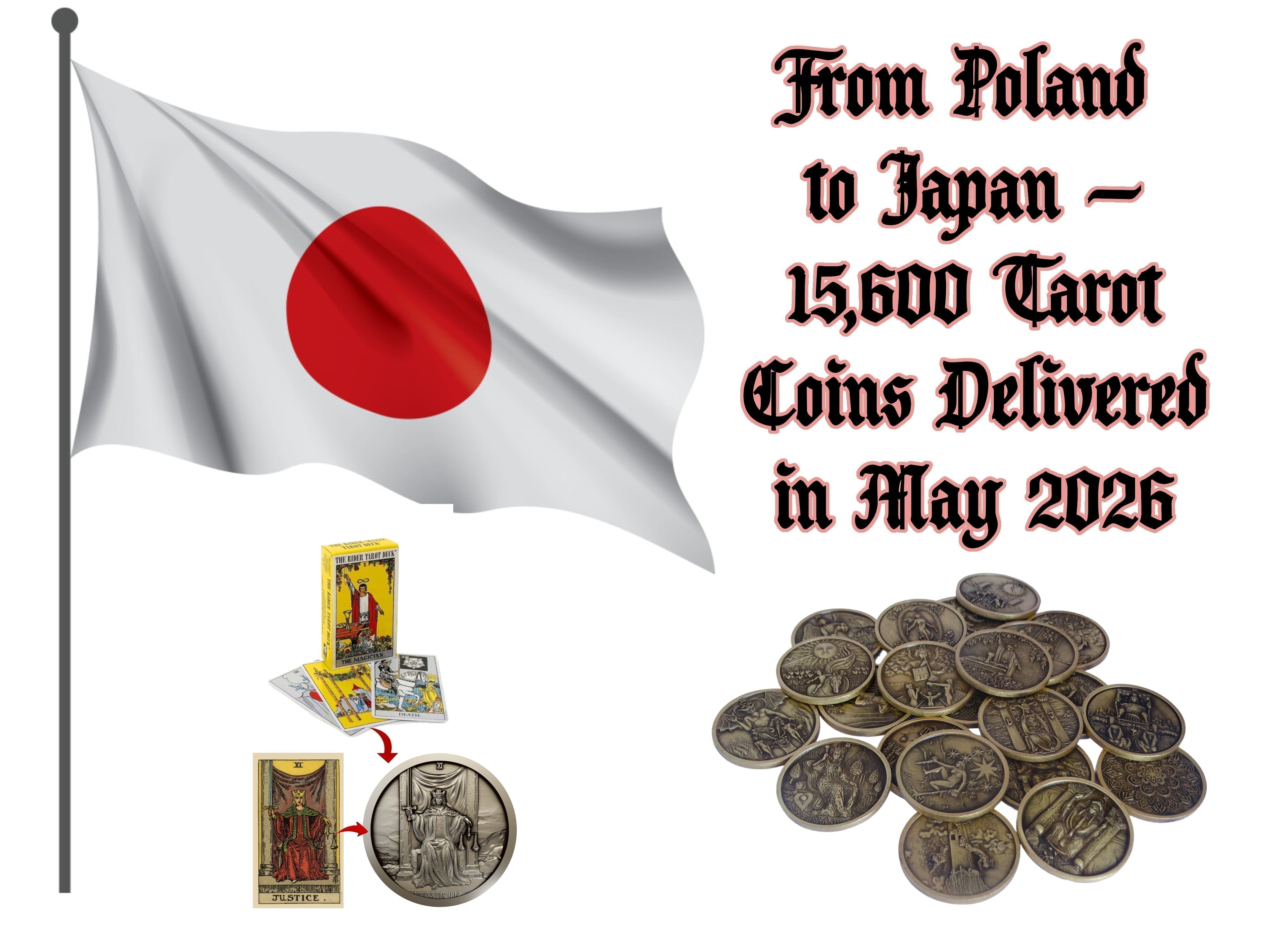 From Poland to Japan — 15,600 Tarot Coins Delivered in May 2026