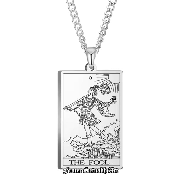 The Fool Tarot Card Pendant – Divination Jewelry and Spiritual Talisman | Tarot Necklace for Intuition, New Beginnings, and Guidance #396.0