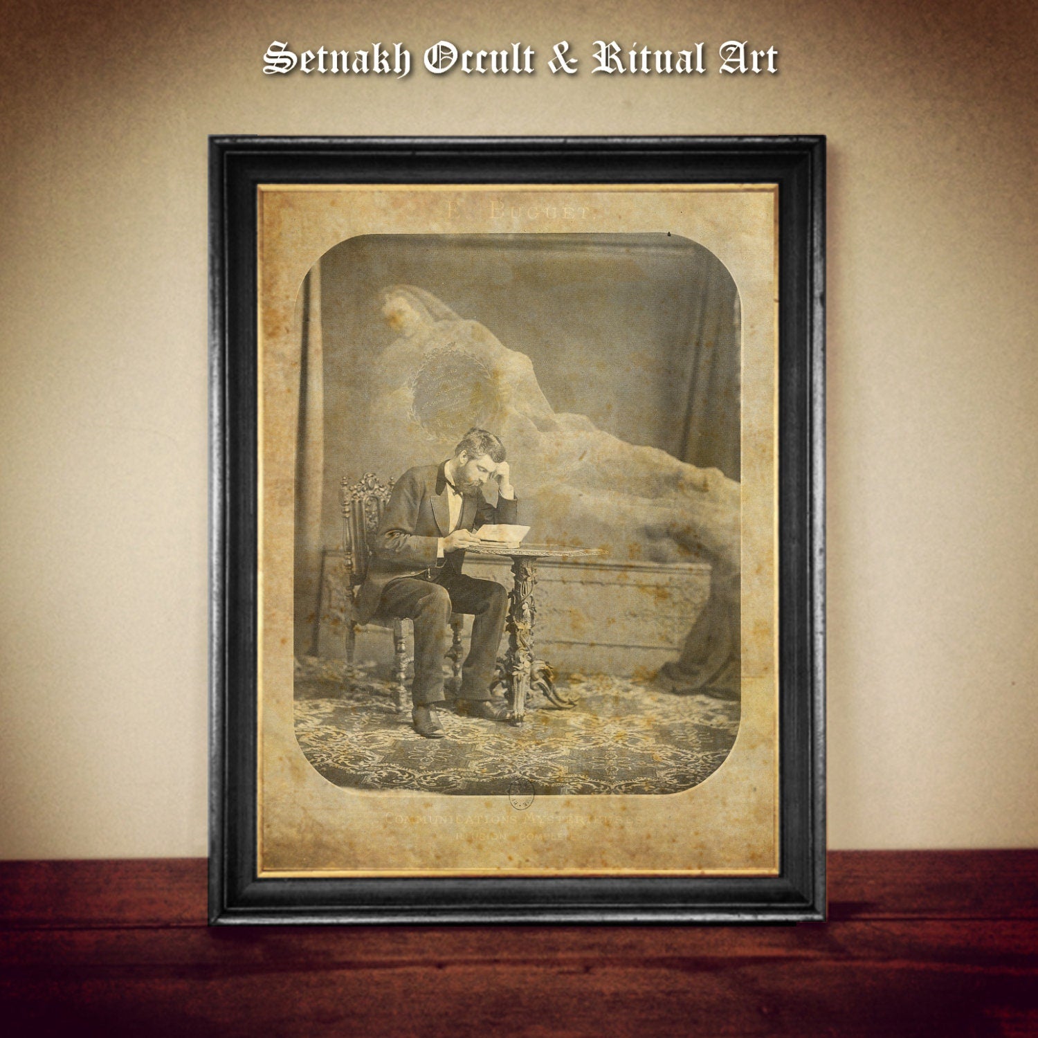 Victorian Spirit photography, ghost homedecor, haunted, dark art, occult poster, gothic gift, esoteric wallart, witchcraft #VIC6
