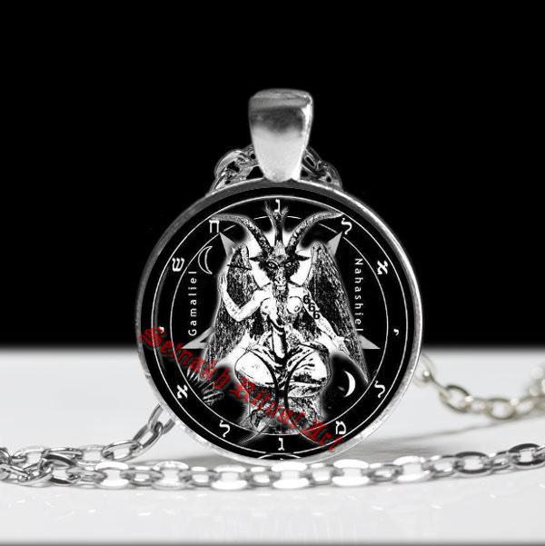 Baphomet pendant, luciferian jewelry, Baphomet necklace, satanic goat amulet, Eliphas Levi, TEM+OHP+AB #27