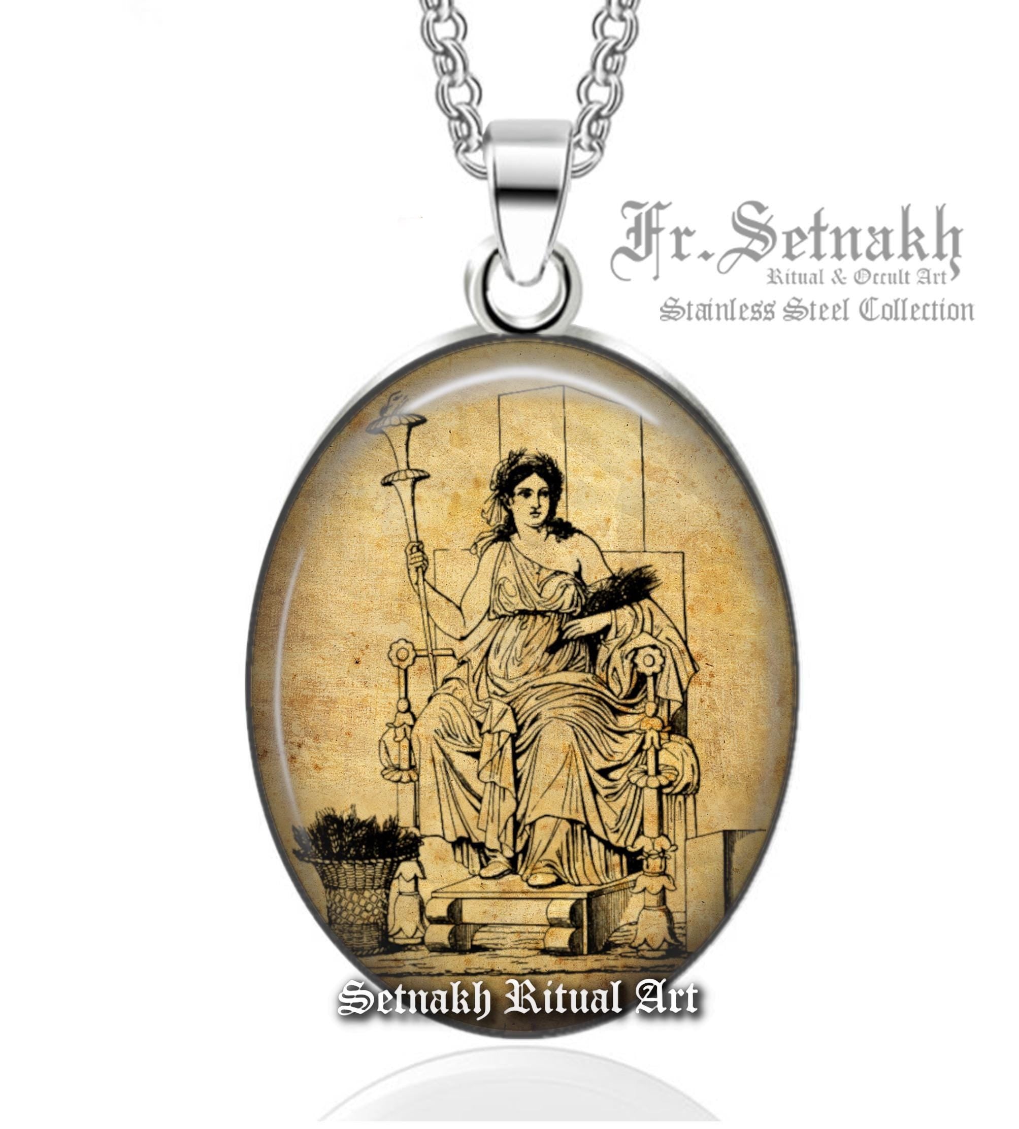 Demeter Goddess Talisman Necklace – Wiccan Pendant for Fertility, Abundance & Earth Magic, Magic Jewelry, Witchy pendant, gift idea #WS9