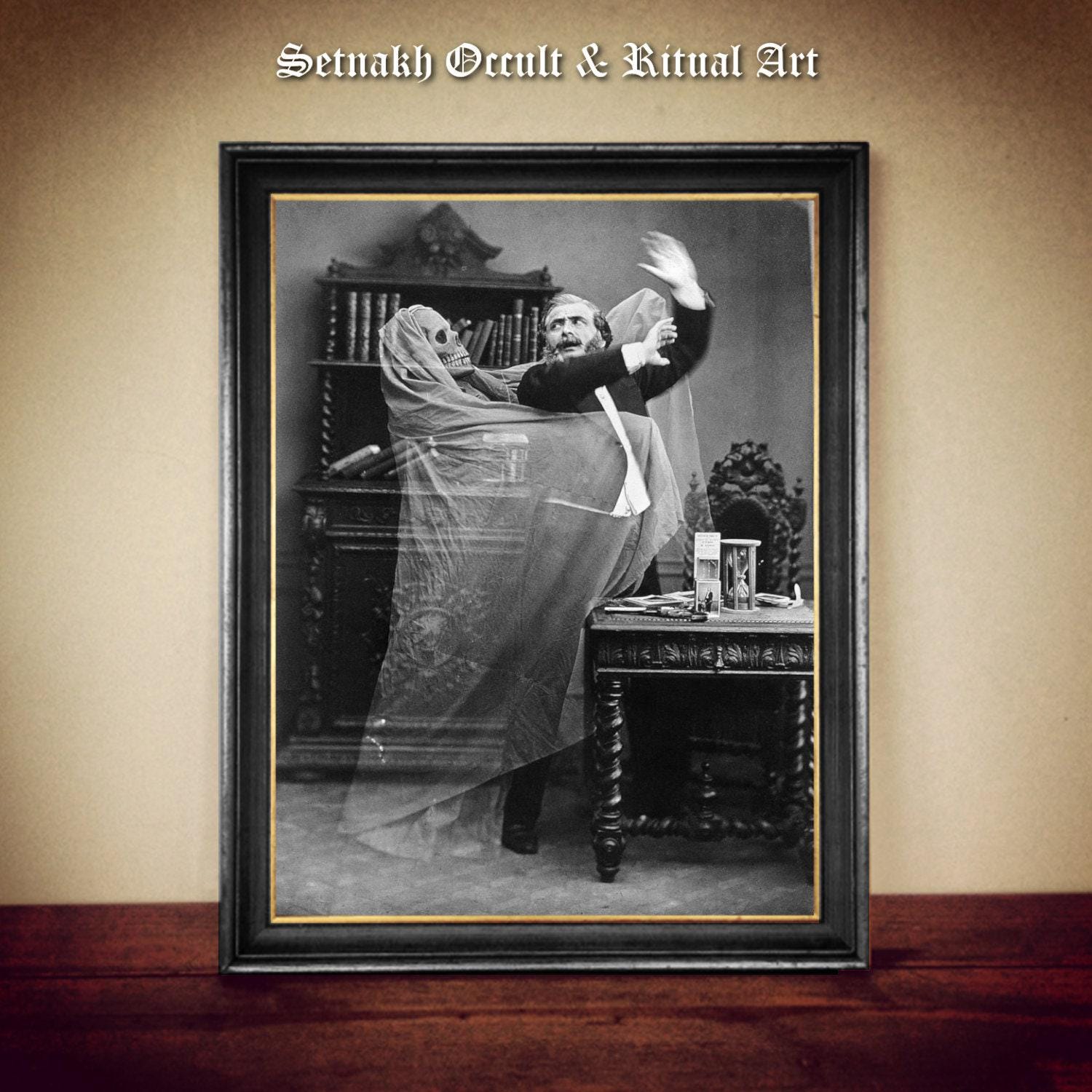 Victorian Ghost print, old Spirit photograph, dark art, occult poster, gothic gift, esoteric home decor, witchcraft #VIC1