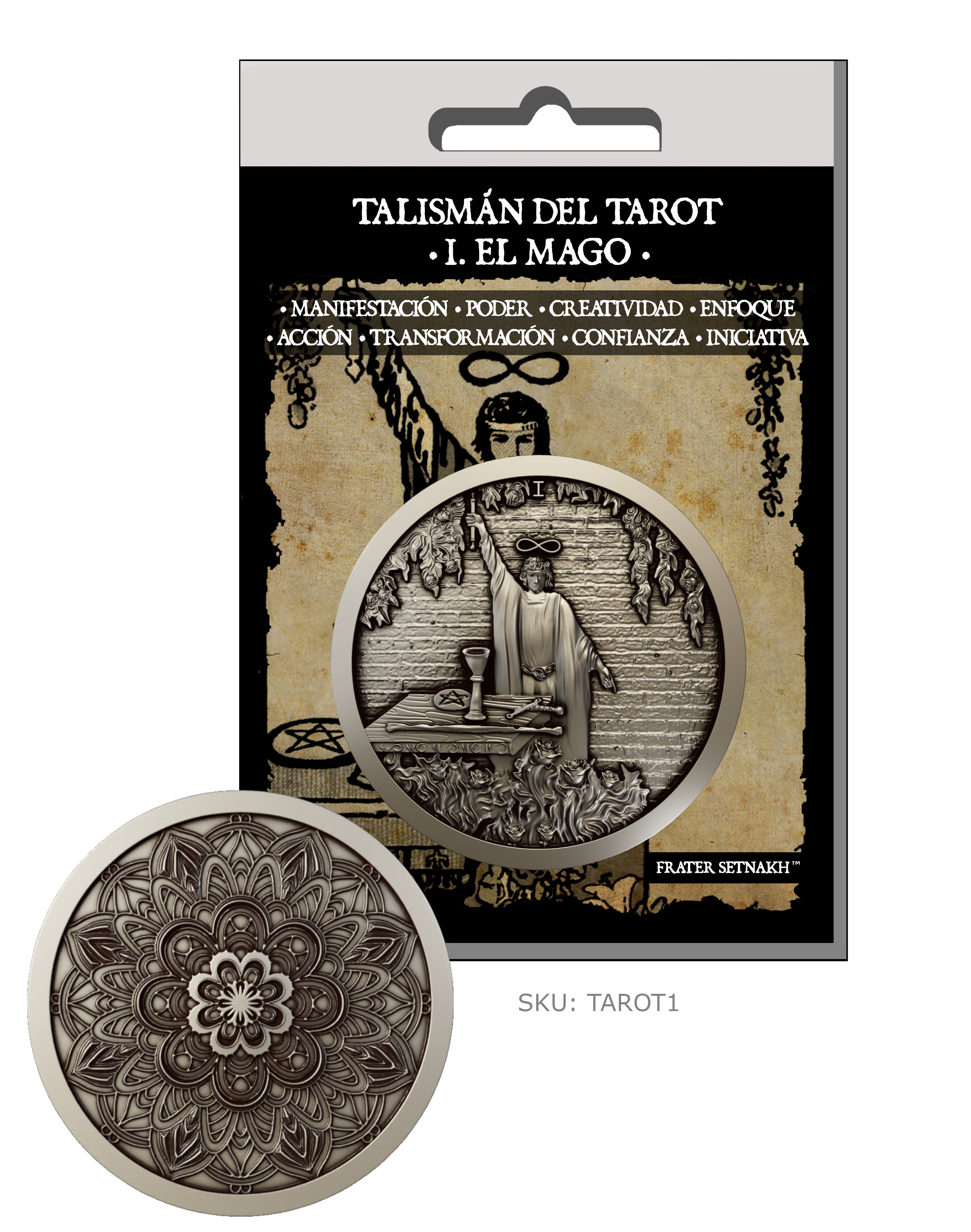 22 Monedas-Talismán del Tarot + 22 Cartas Descriptivas + Láminas de PVC | Minoristas: soliciten descuentos mayoristas de hasta el 50%