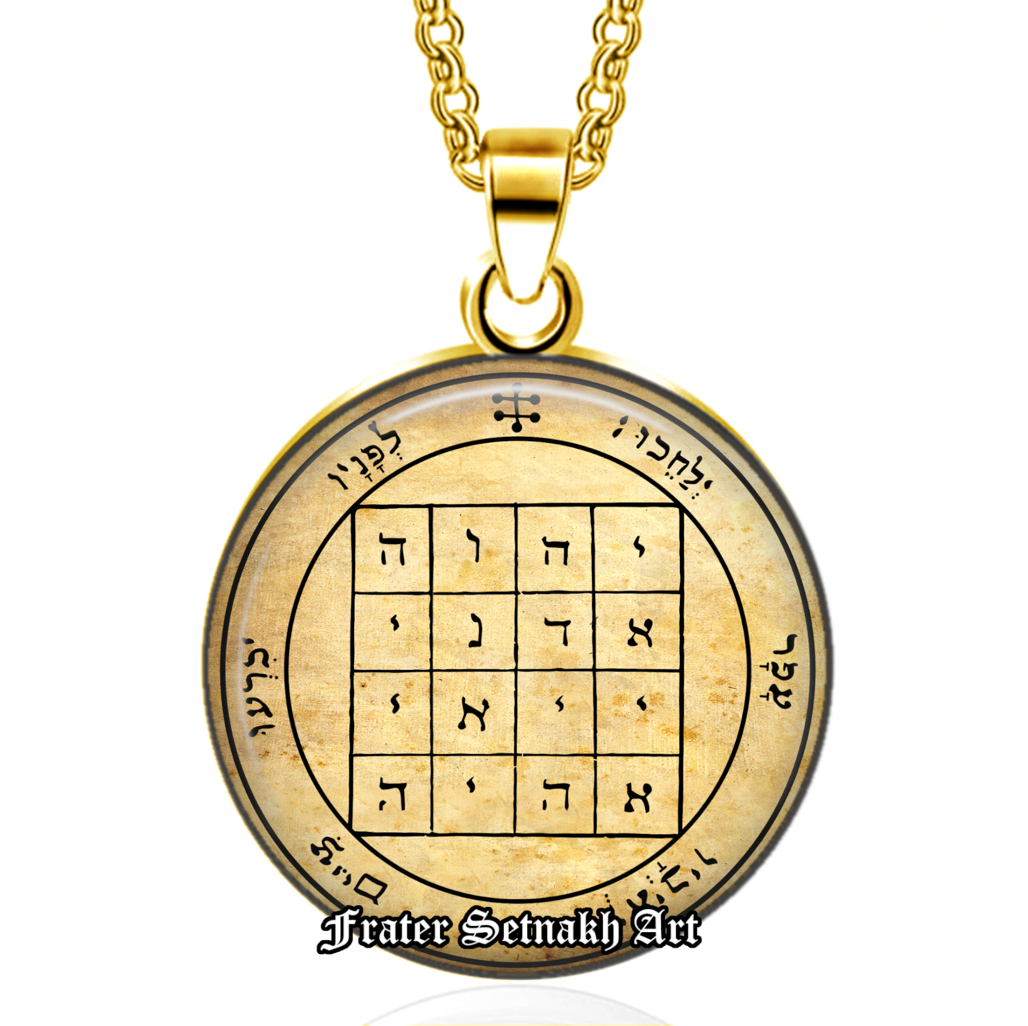First pentacle of Saturn pendant, wealth talisman to compel others to submit to the possessor’s wishes & requests, Solomon Seals, #103