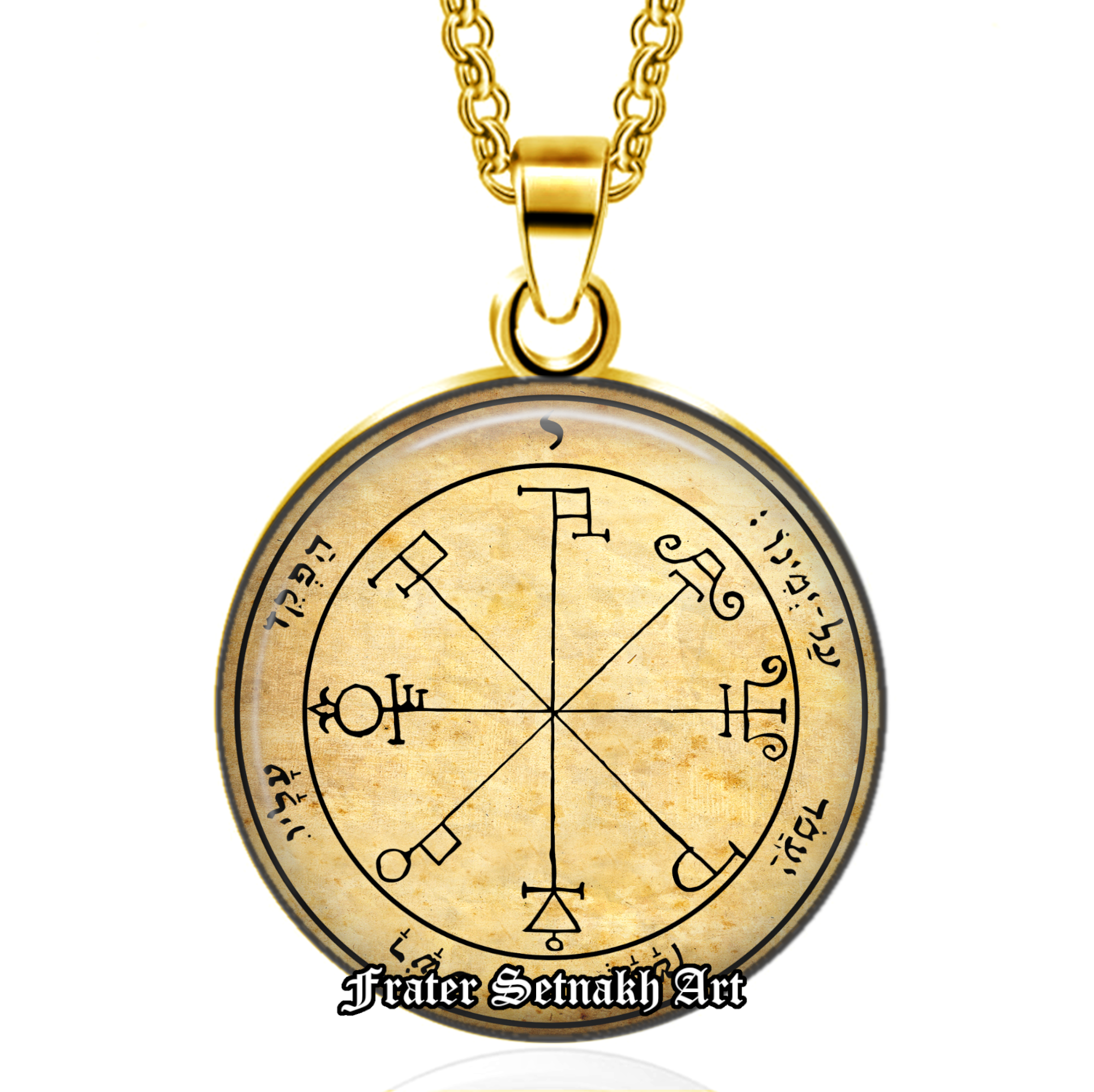 Sixth pentacle of Saturn pendant, occult talisman against enemies, Solomon Seals, ritual necklace, magic jewelry, ceremonial magick #103