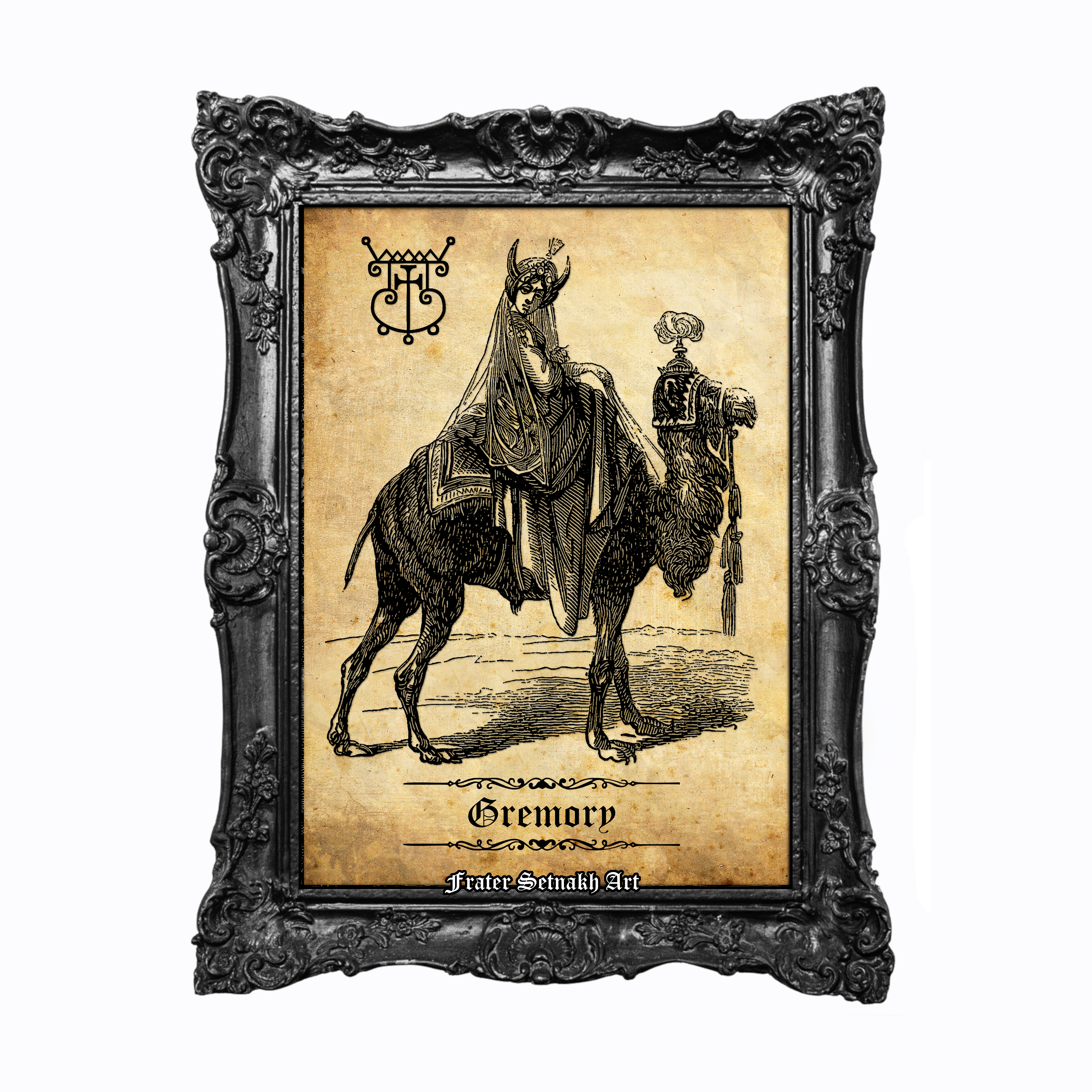Gremory Demon Print - Goetic Sigil of Love, Hidden Treasures & Mystical Guidance – Ars Goetia Demon Seal Poster – Occult Wall Art #104.56